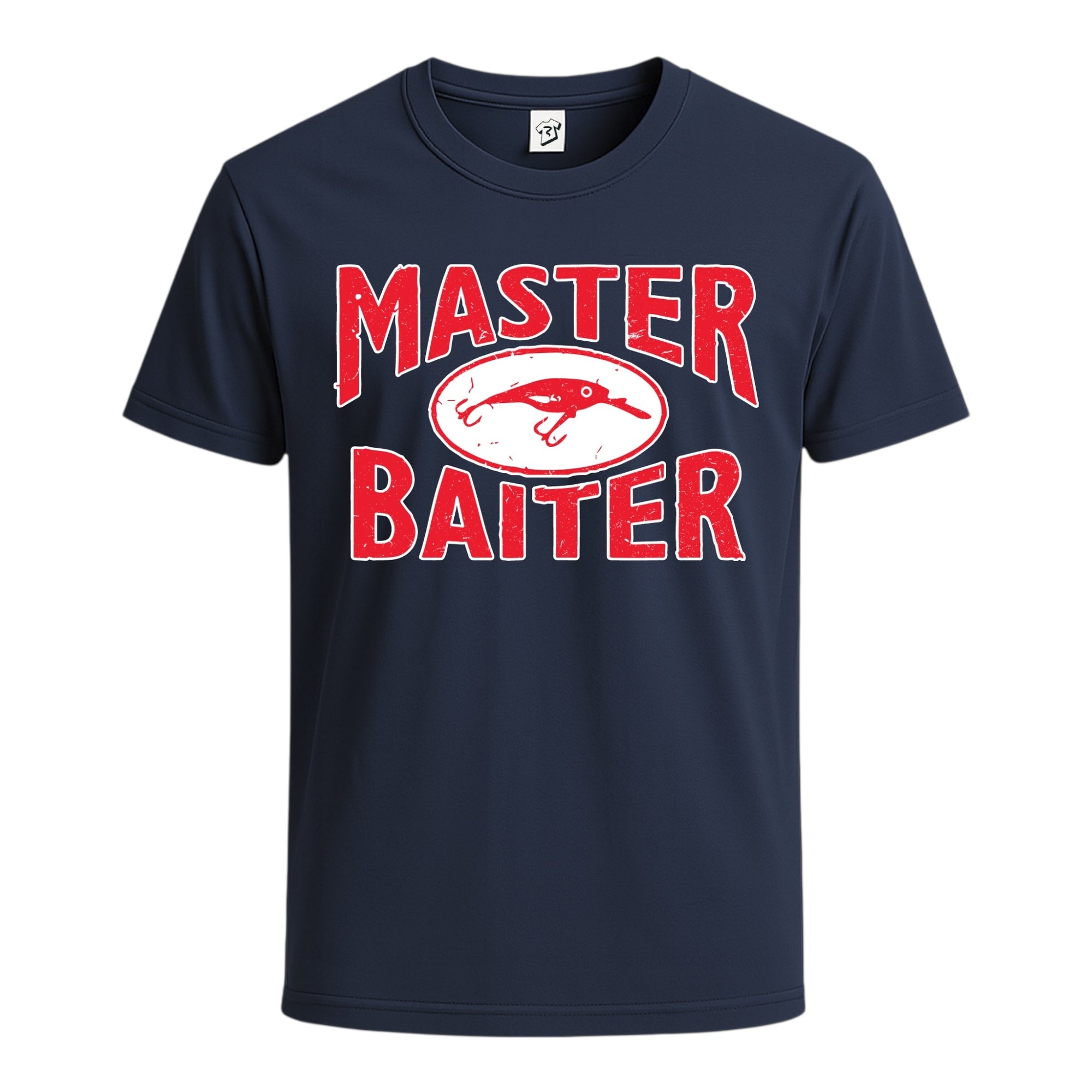 Tees Club graphic tee Master Baiter - Cotton Tee Navy Size S back view