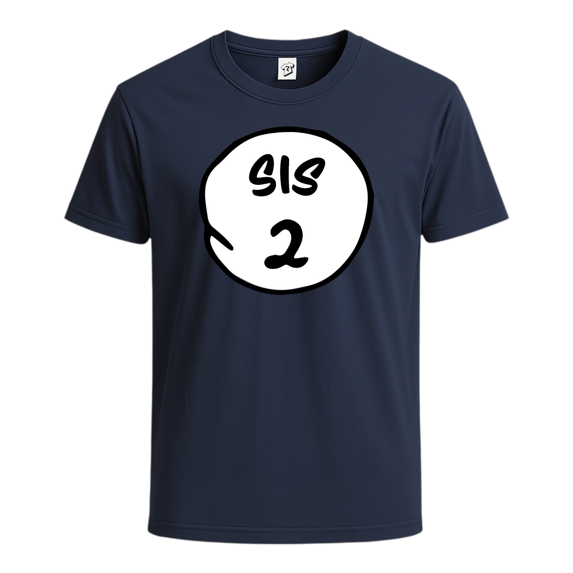 Tees Club graphic tee Sis 2 - Cotton Tee Navy Size S back view