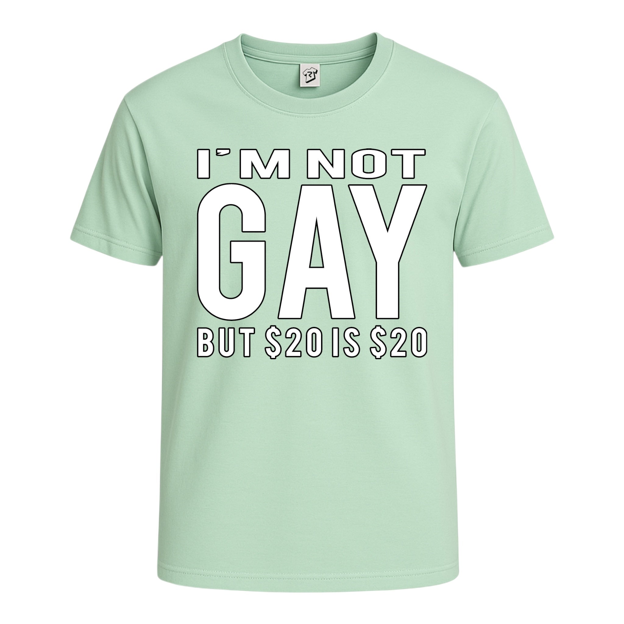 Tees Club graphic tee I'm Not Gay But $20 Is $20 - Cotton Tee Navy Size XL detail