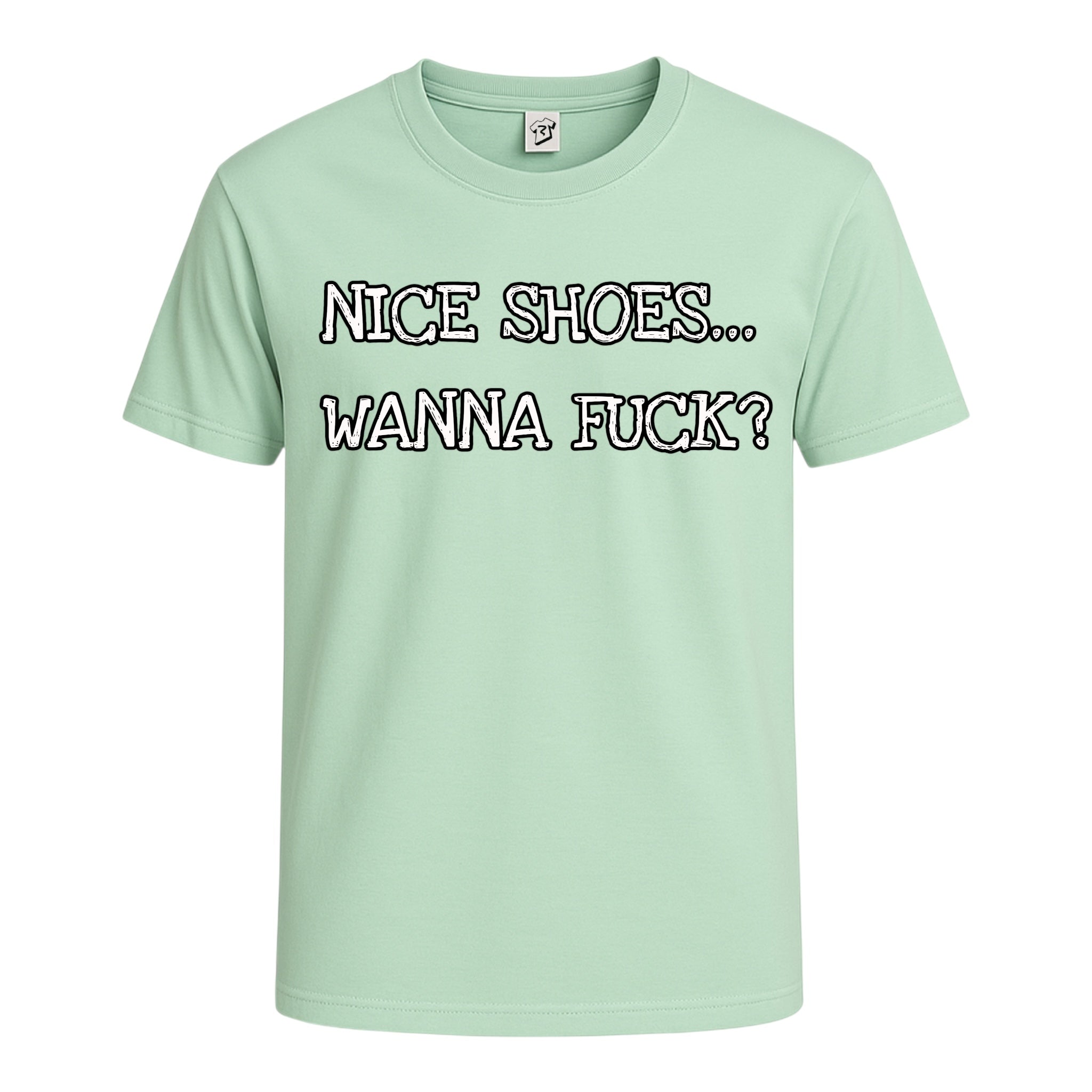 Tees Club graphic tee Nice Shoes...Wanna Fuck? - Cotton Tee Navy Size XL detail