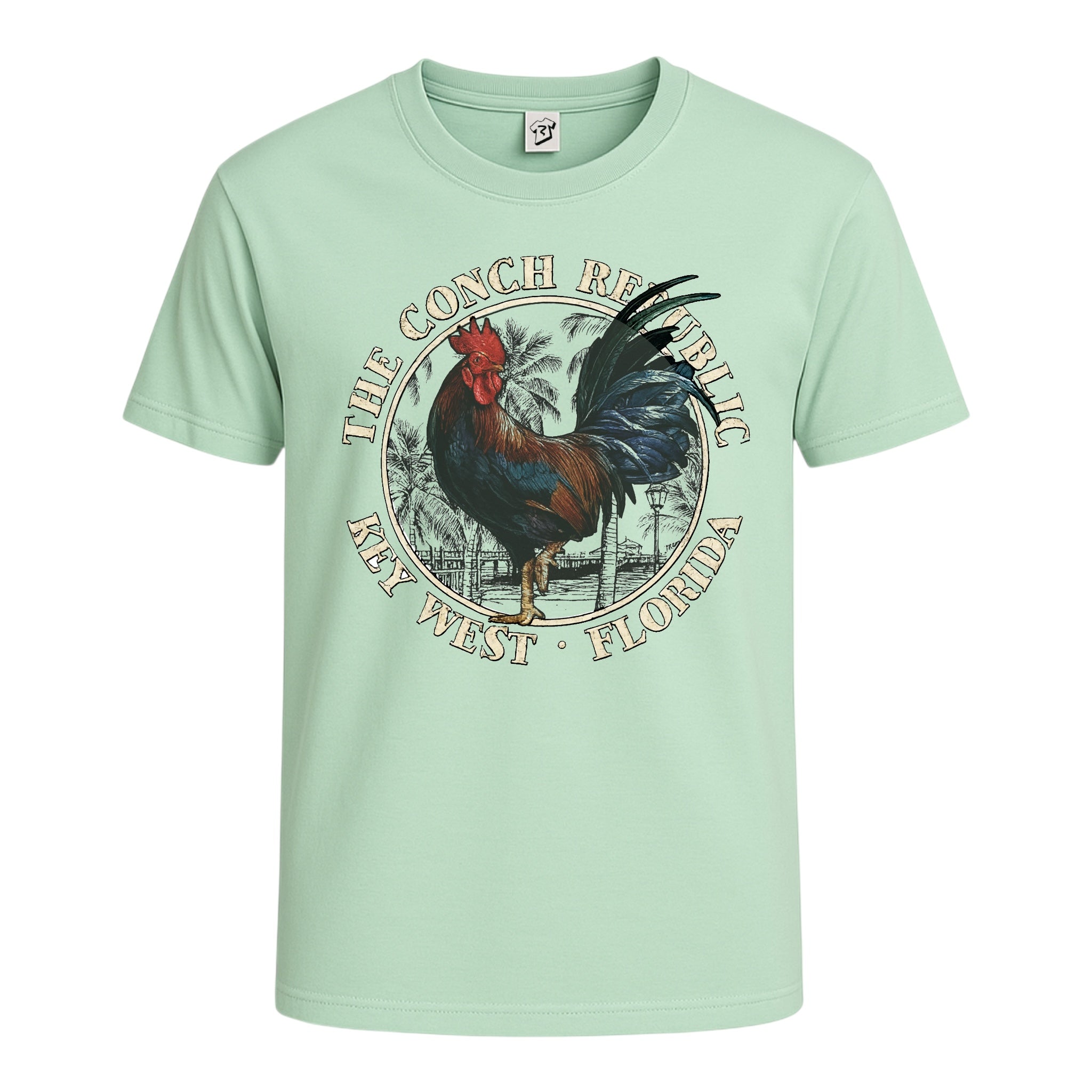 Tees Club graphic tee Rooster Conch Rep KW - Cotton Tee Navy Size XL detail