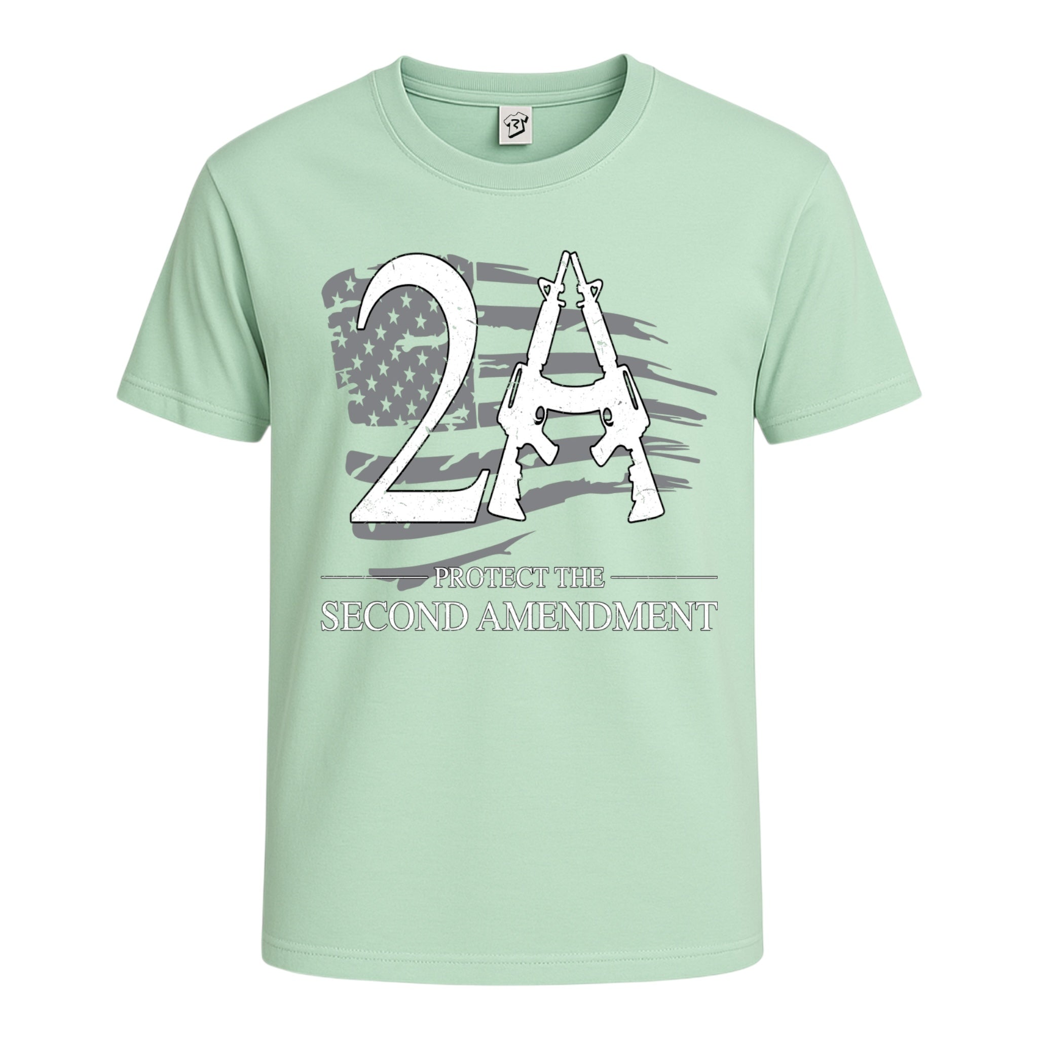 Tees Club graphic tee Protect the Second Amendment - Cotton Tee Navy Size XL detail