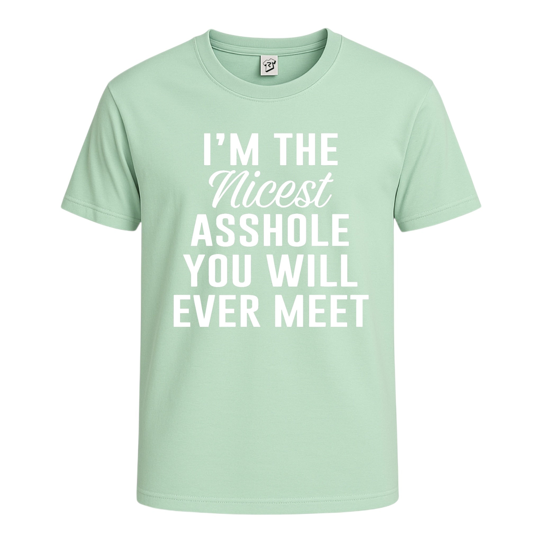 Tees Club graphic tee I'm the Nicest Asshole You Will Ever Meet - Cotton Tee Navy Size XL detail