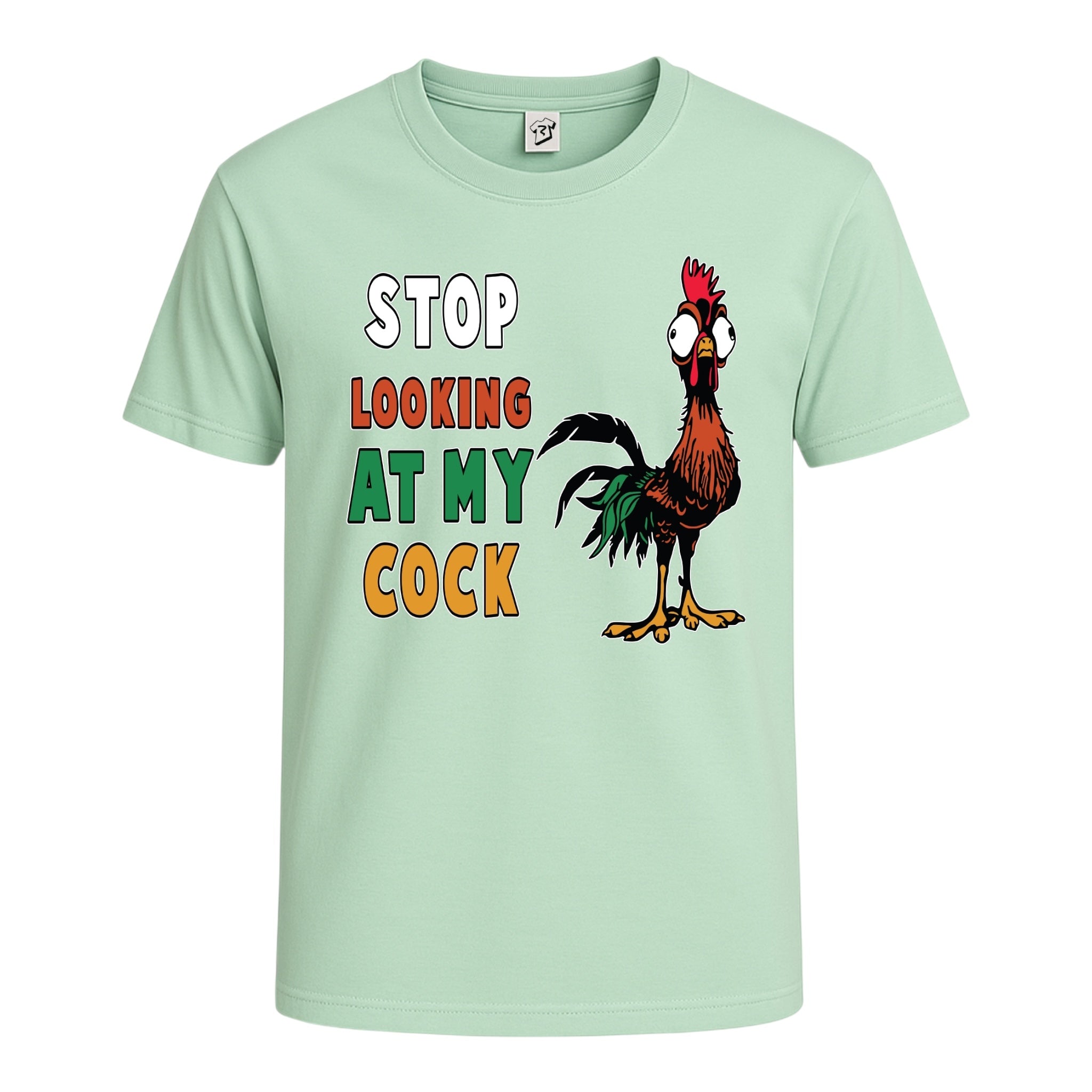 Tees Club graphic tee Stop Looking At My Cock - Cotton Tee Navy Size XL detail