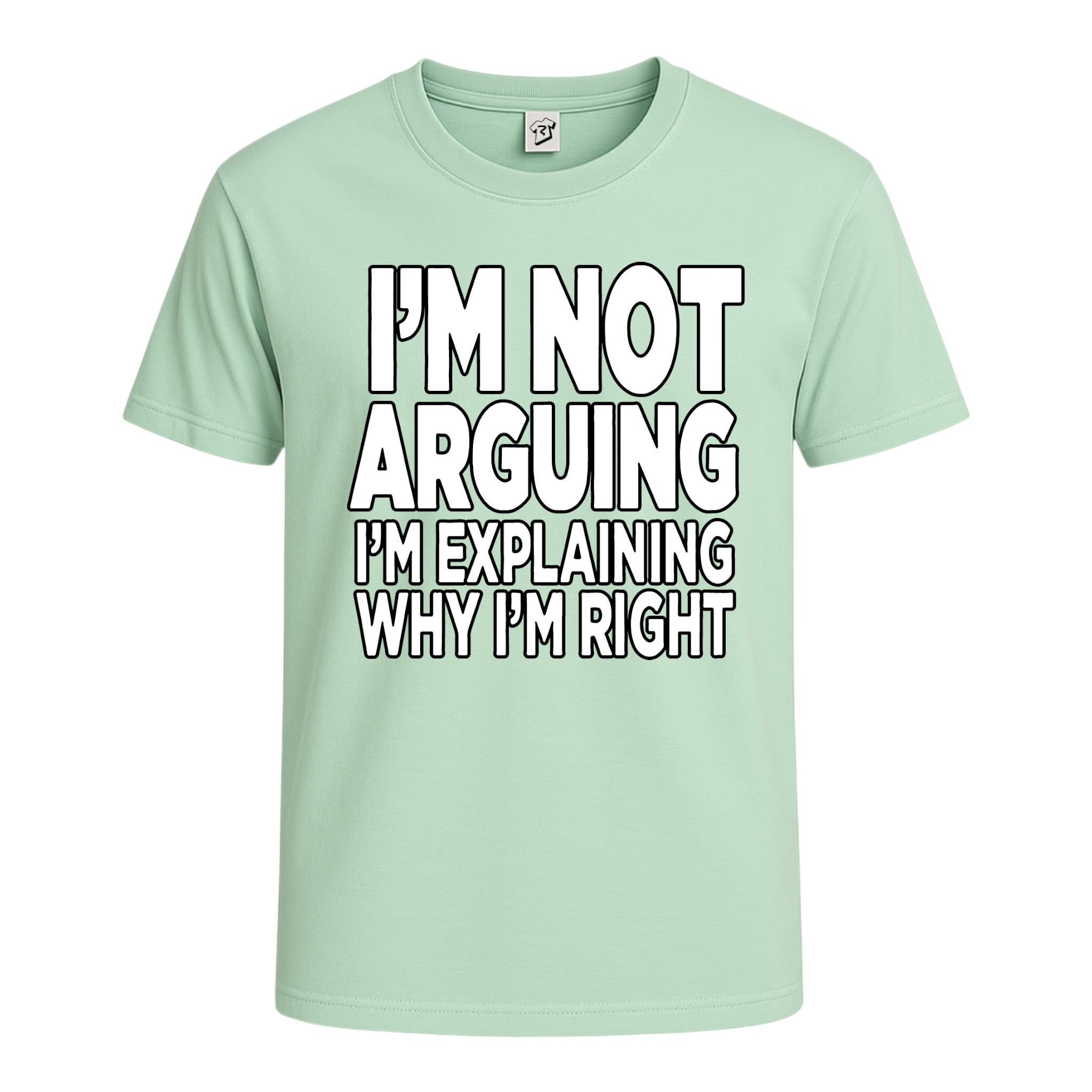 Tees Club graphic tee I'm Not Arguing I'm Explaining Why I'm Right - Cotton Tee Navy Size 2XL detail