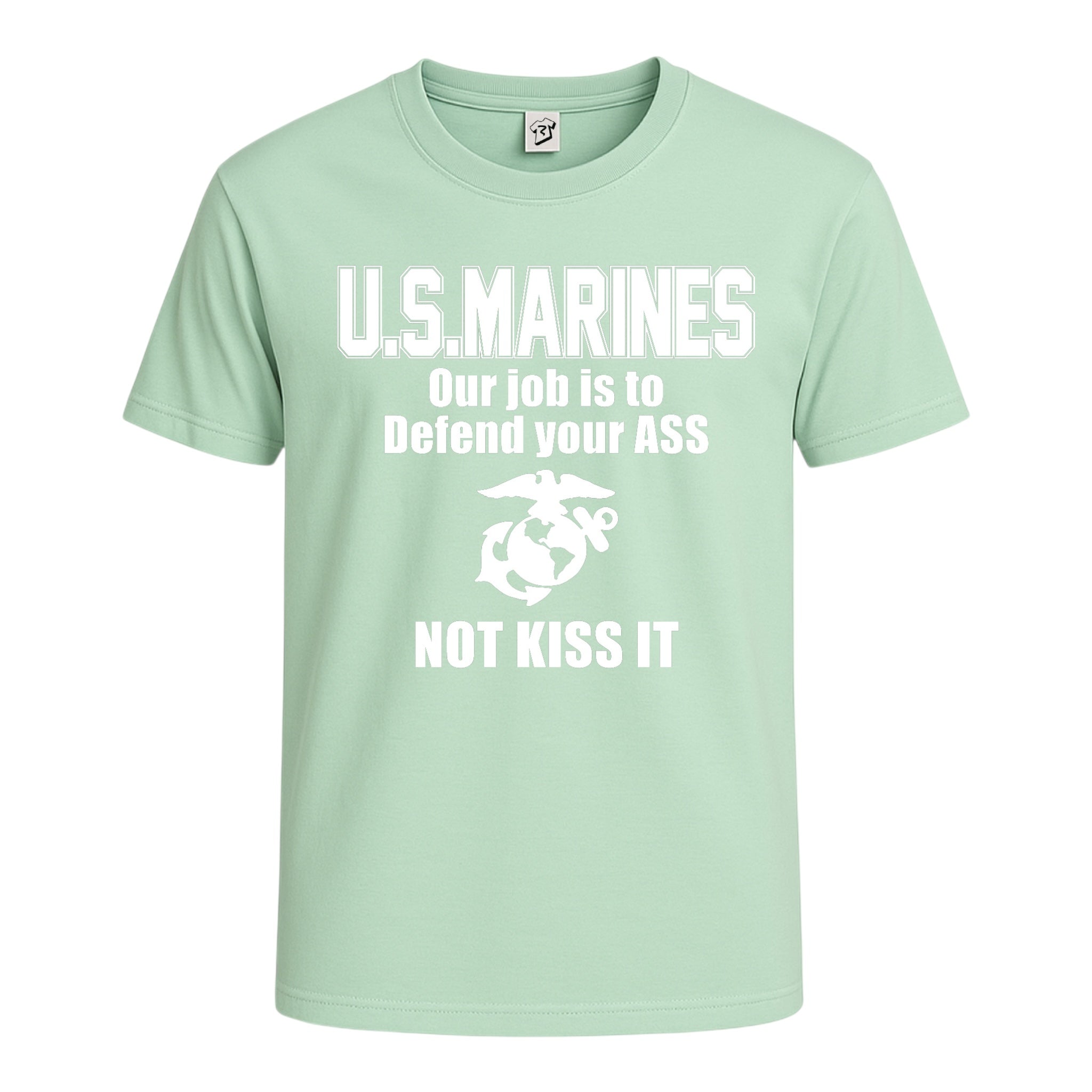 Tees Club graphic tee US Marines My Job Is to Defend Your Ass Not Kiss It - Cotton Tee Navy Size XL detail
