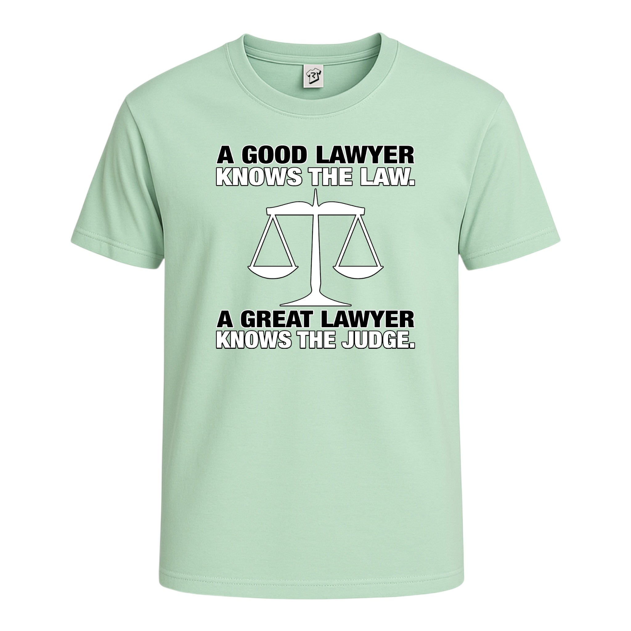 Tees Club graphic tee A Good Lawyer Knows the Law - Cotton Tee Navy Size XL detail