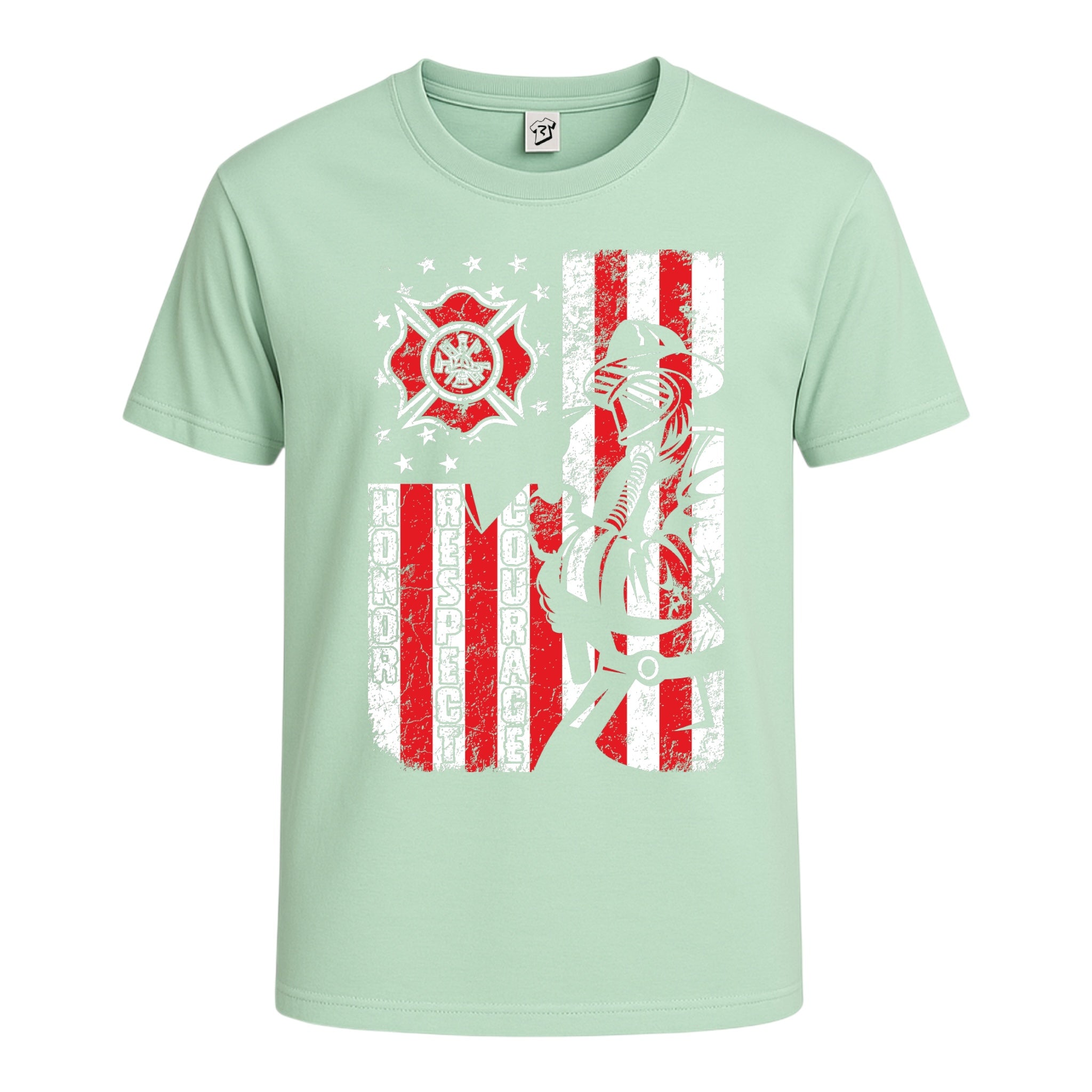 Tees Club graphic tee Firefighters Honor Respect - Cotton Tee Navy Size XL detail