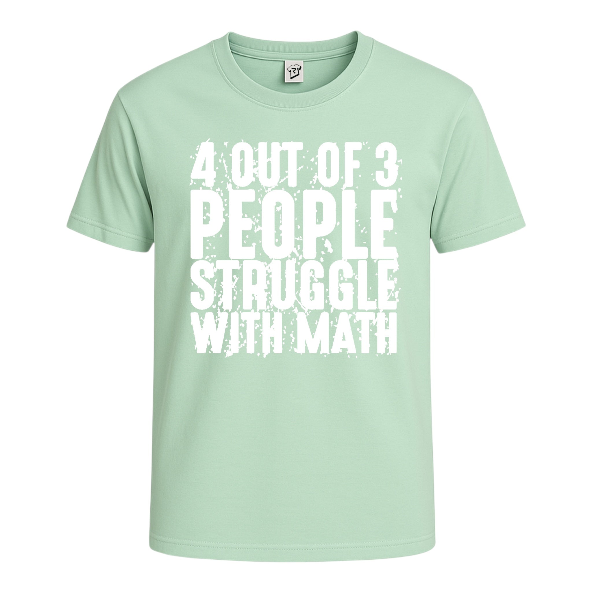 Tees Club graphic tee 4 Out of 3 People Struggle With Math - Cotton Tee Navy Size XL detail
