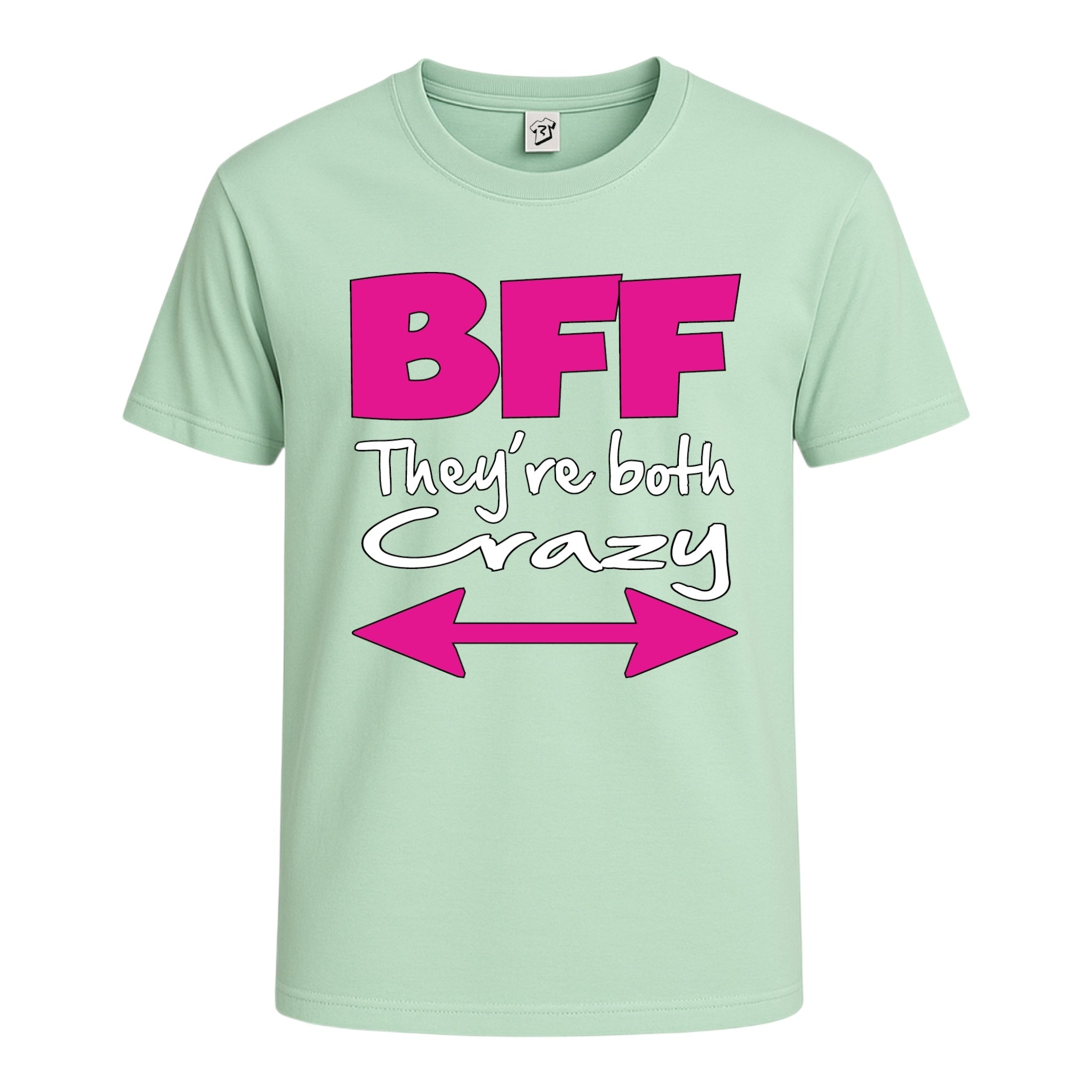 Tees Club graphic tee BFF They're Both Crazy - Cotton Tee Navy Size XL detail