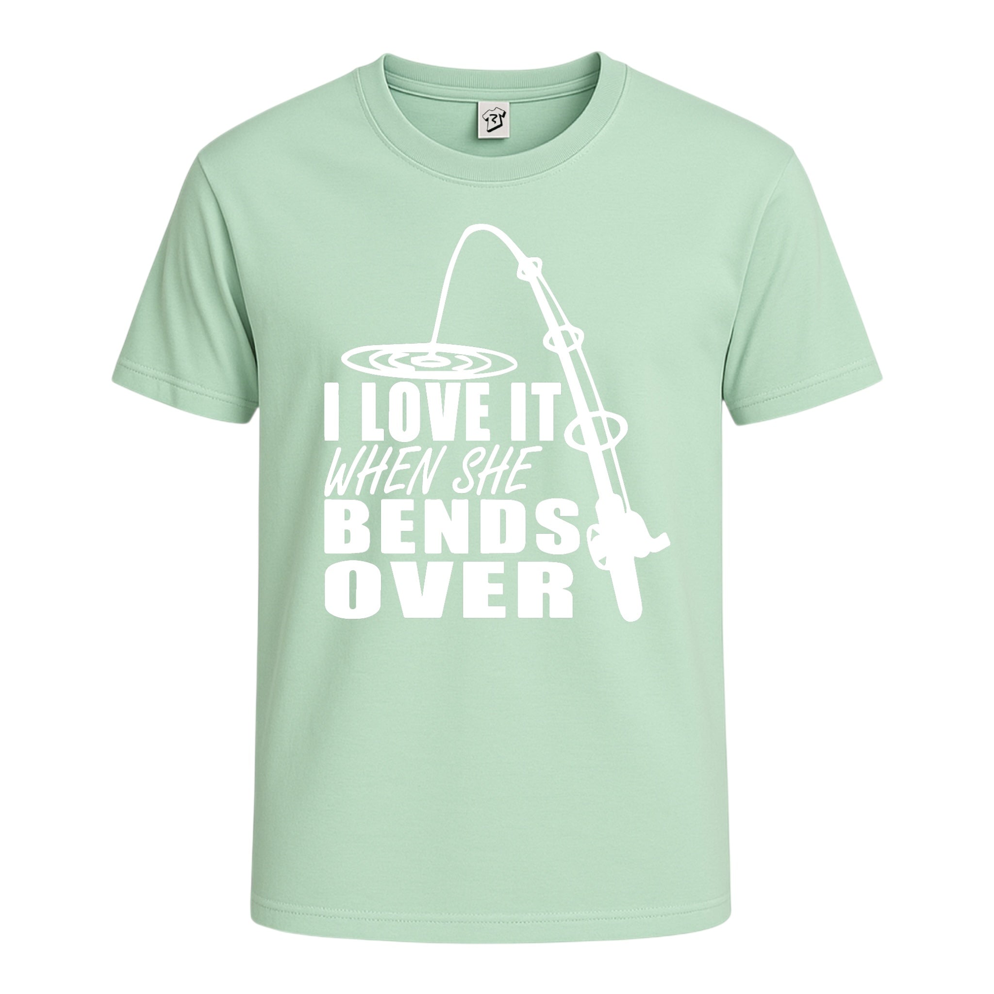 Tees Club graphic tee I Love It When She Bends Over - Cotton Tee Navy Size XL detail