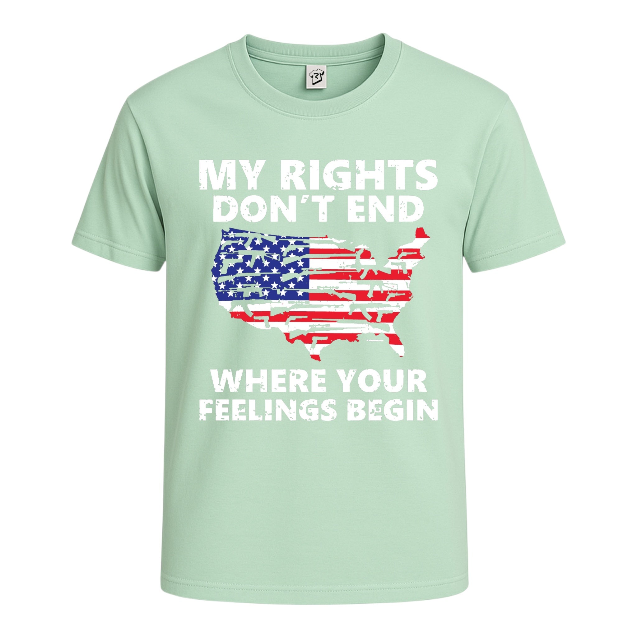 Tees Club graphic tee My Rights Don't End Where Your Feelings Begin - Cotton Tee Navy Size XL detail