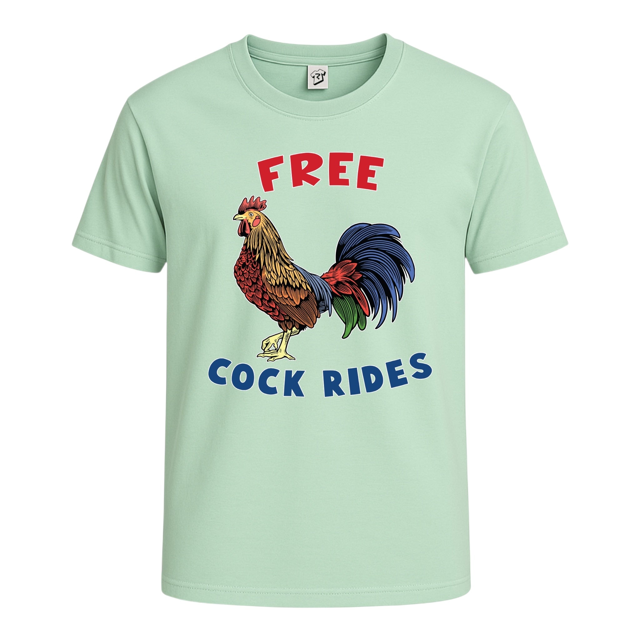 Tees Club graphic tee Free Cock Rides - Cotton Tee Navy Size XL detail