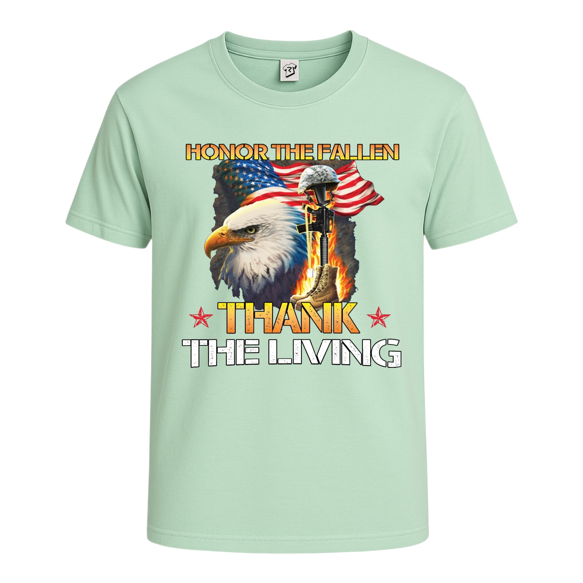 Tees Club graphic tee Honor the Fallen Thank the living - Cotton Tee Navy Size XL detail