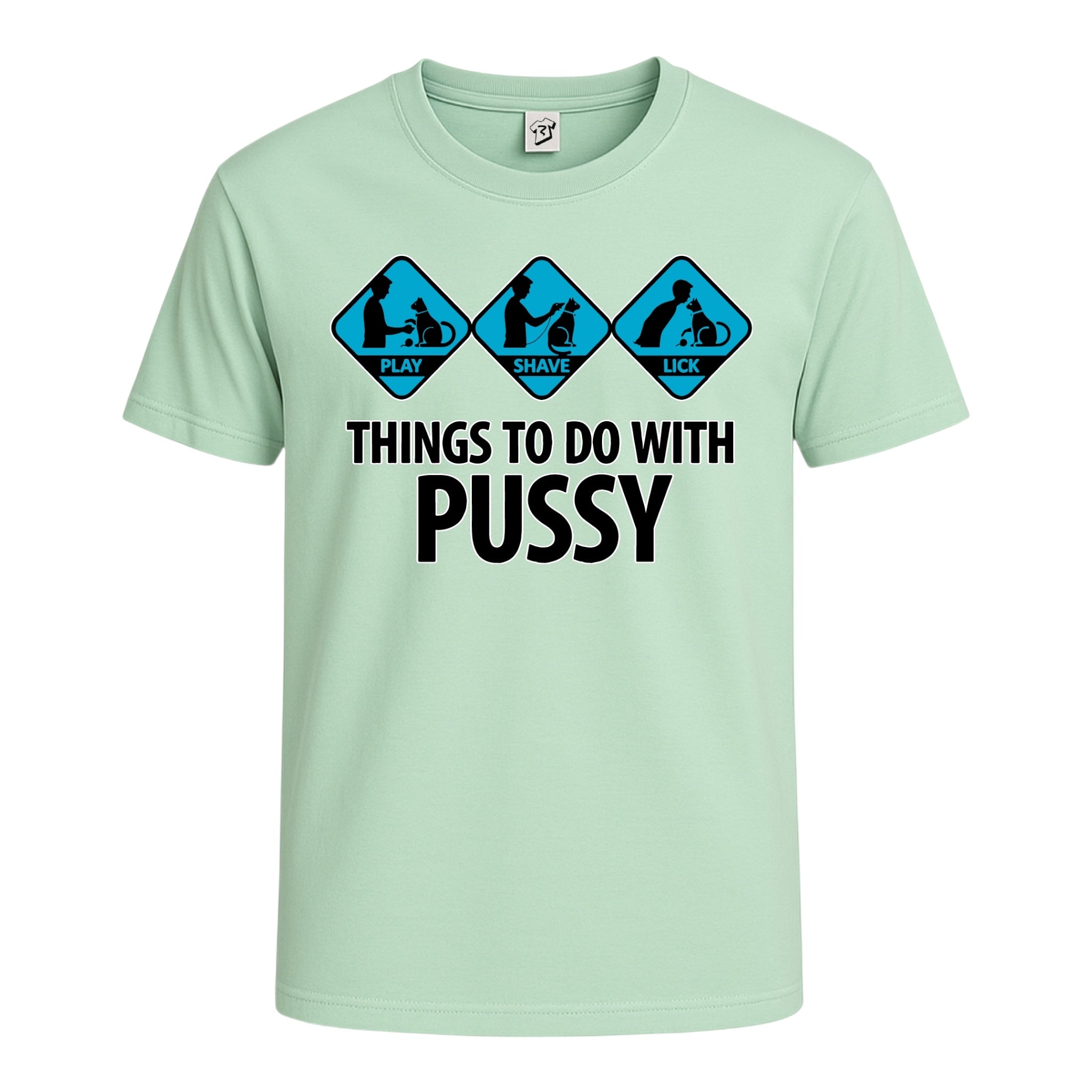 Tees Club graphic tee Things To Do With Pussy - Cotton Tee Navy Size XL detail