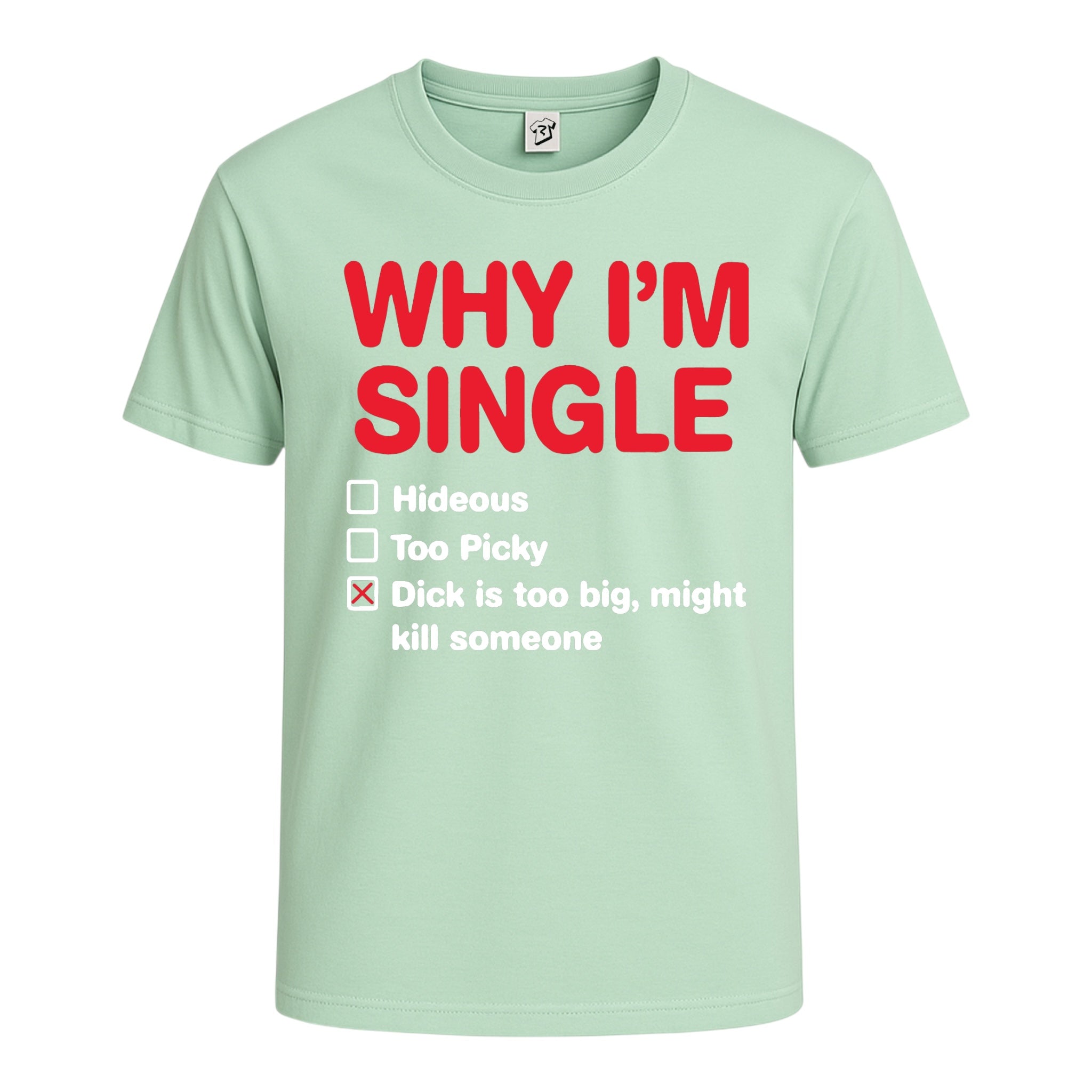 Tees Club graphic tee Why I'm Single - Cotton Tee Navy Size XL detail