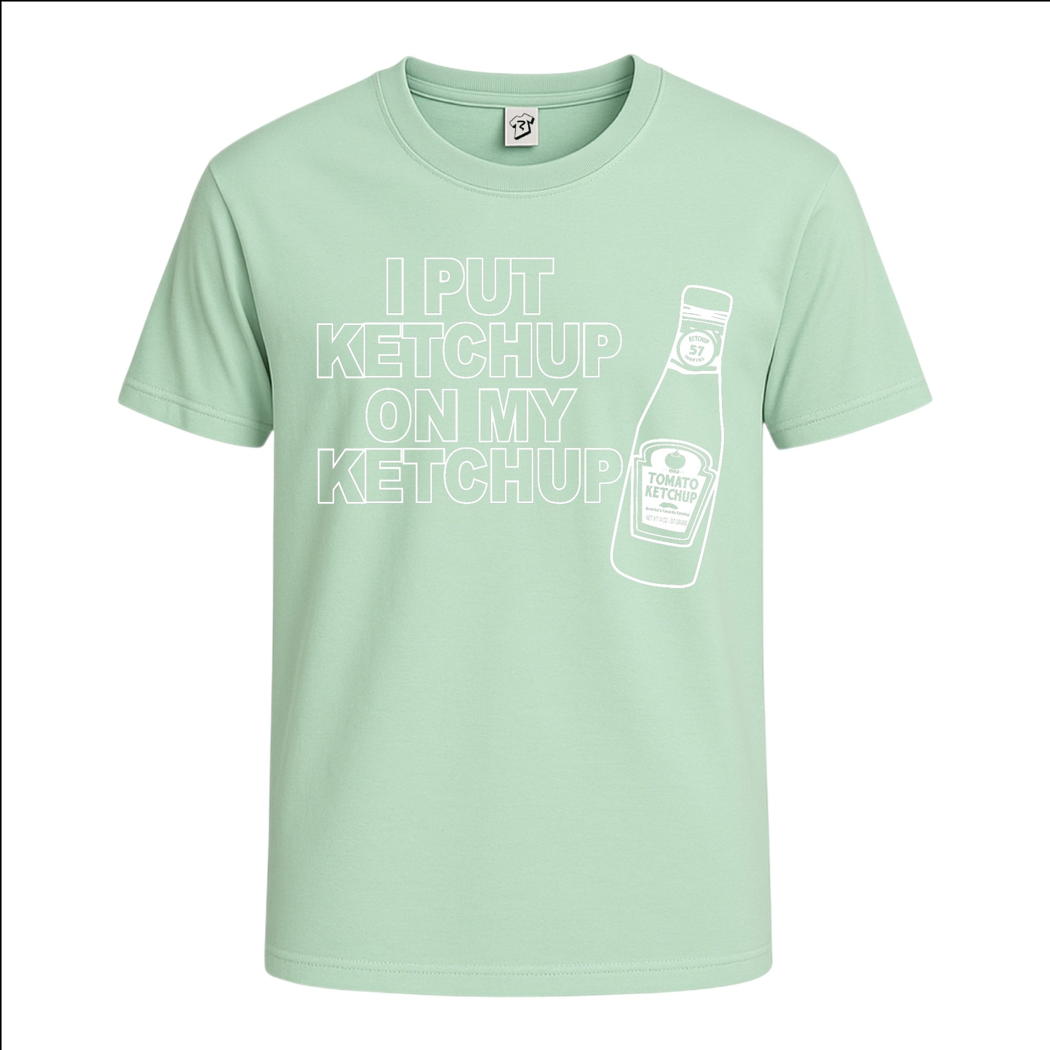 Tees Club graphic tee I Put Ketchup on My Ketchup - Cotton Tee Navy Size XL detail