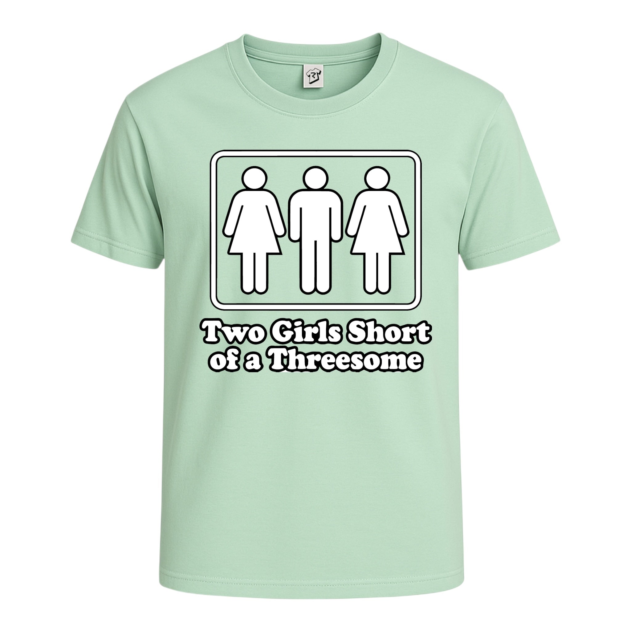 Tees Club graphic tee Two Girls Short of a Threesome - Cotton Tee Navy Size XL detail
