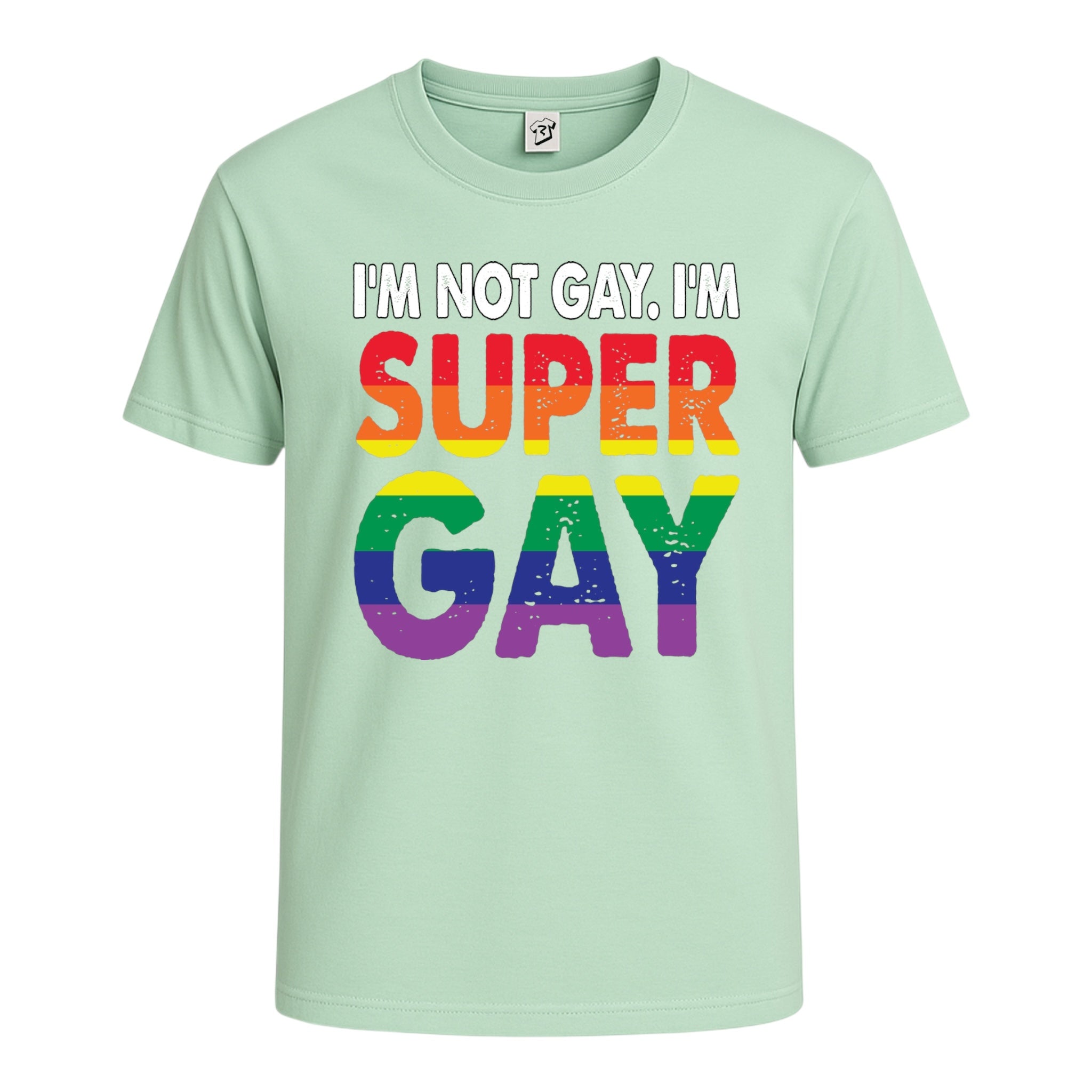 Tees Club graphic tee I'm Not Gay I'm Super Gay - Cotton Tee Navy Size XL detail