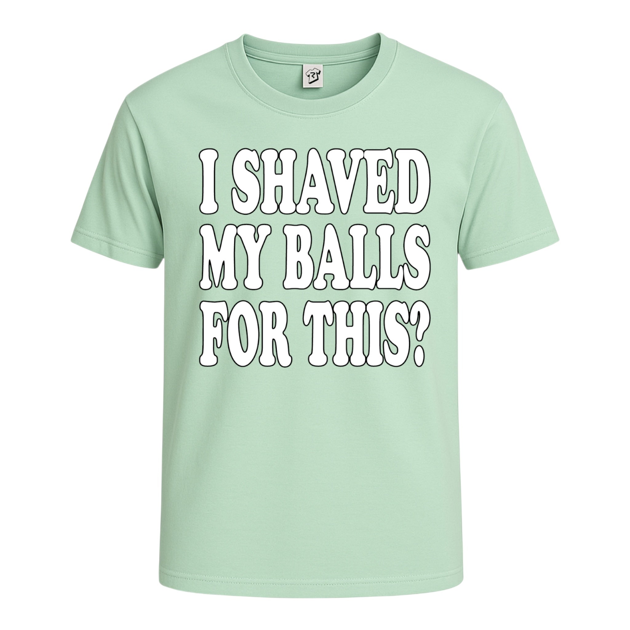 Tees Club graphic tee I Shaved My Balls For This? - Cotton Tee Navy Size S front view