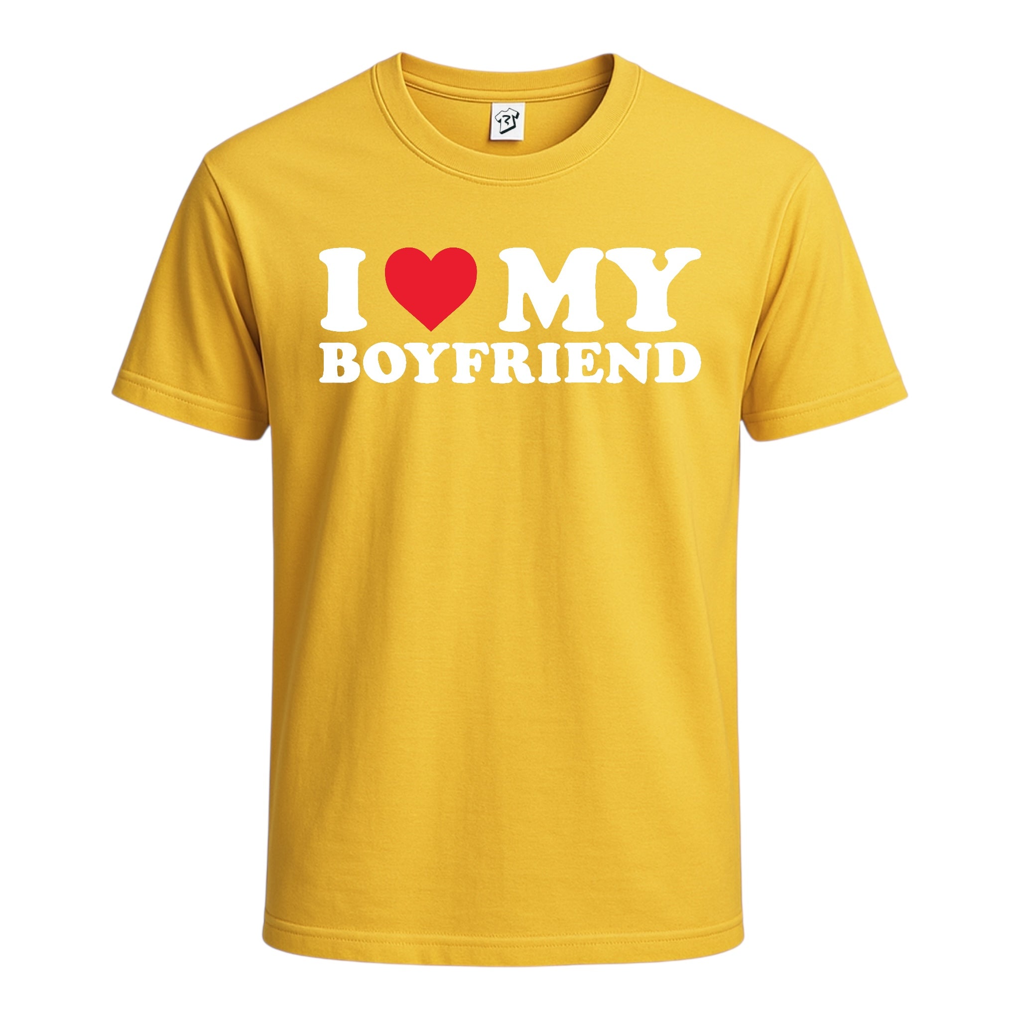 Tees Club graphic tee I Love My Boyfriend - Cotton Tee Navy Size 2XL detail