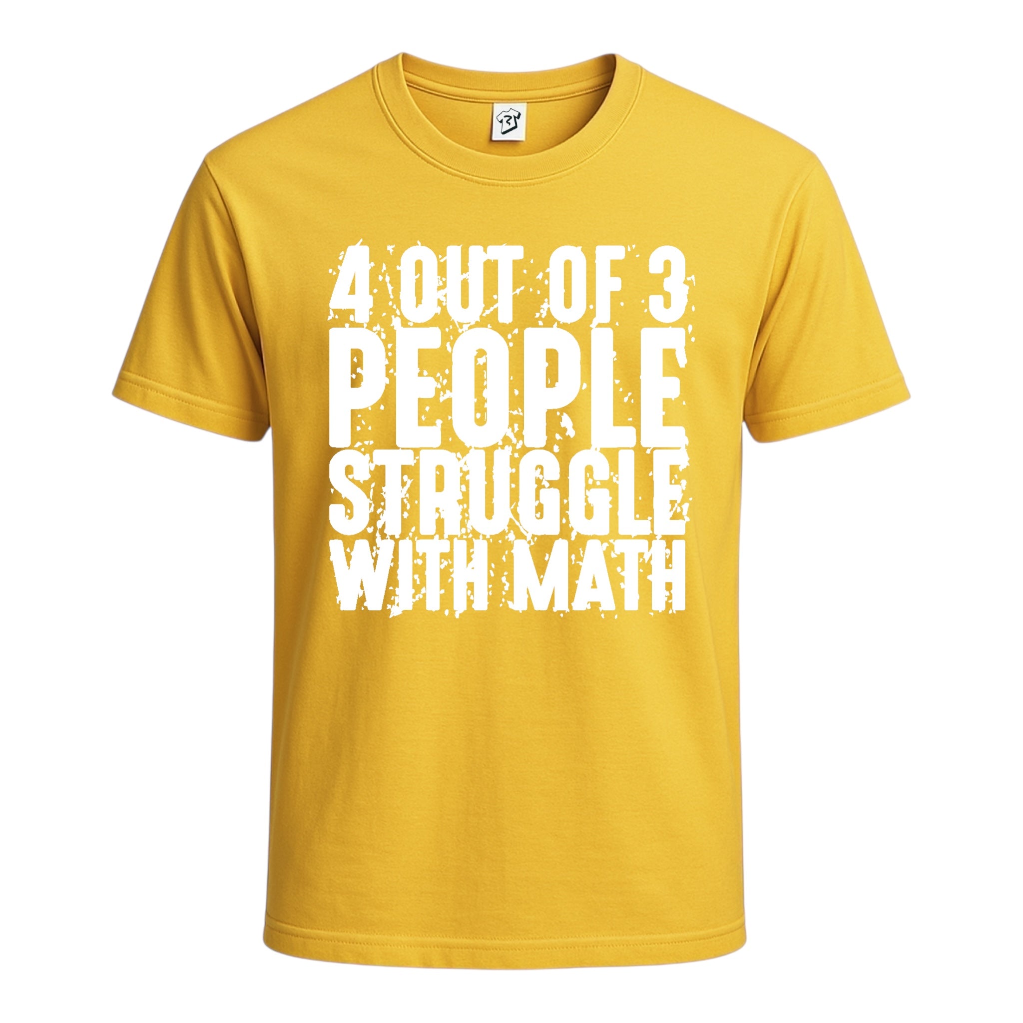 Tees Club graphic tee 4 Out of 3 People Struggle With Math - Cotton Tee Navy Size 2XL detail