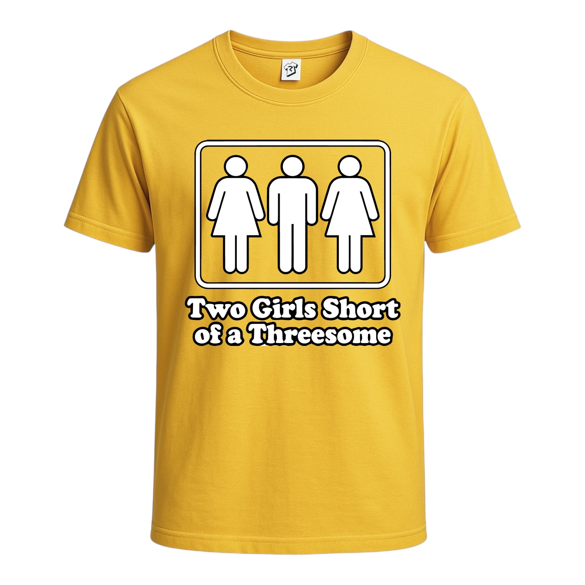 Tees Club graphic tee Two Girls Short of a Threesome - Cotton Tee Navy Size 3XL detail
