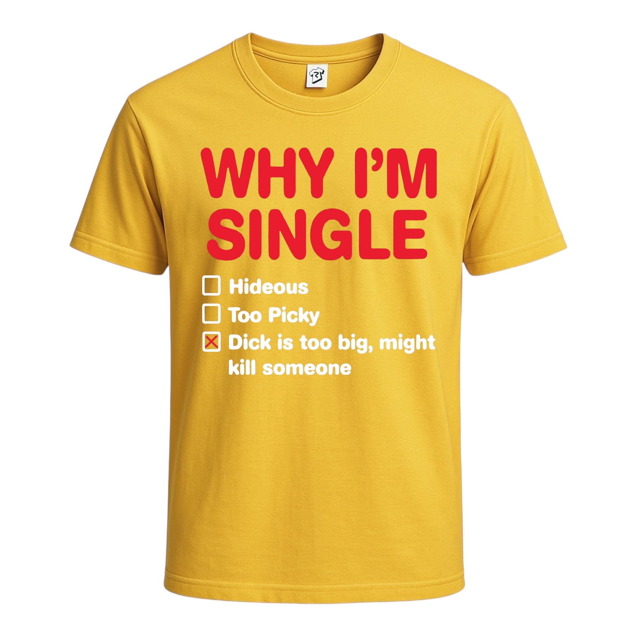 Tees Club graphic tee Why I'm Single - Cotton Tee Navy Size 2XL detail