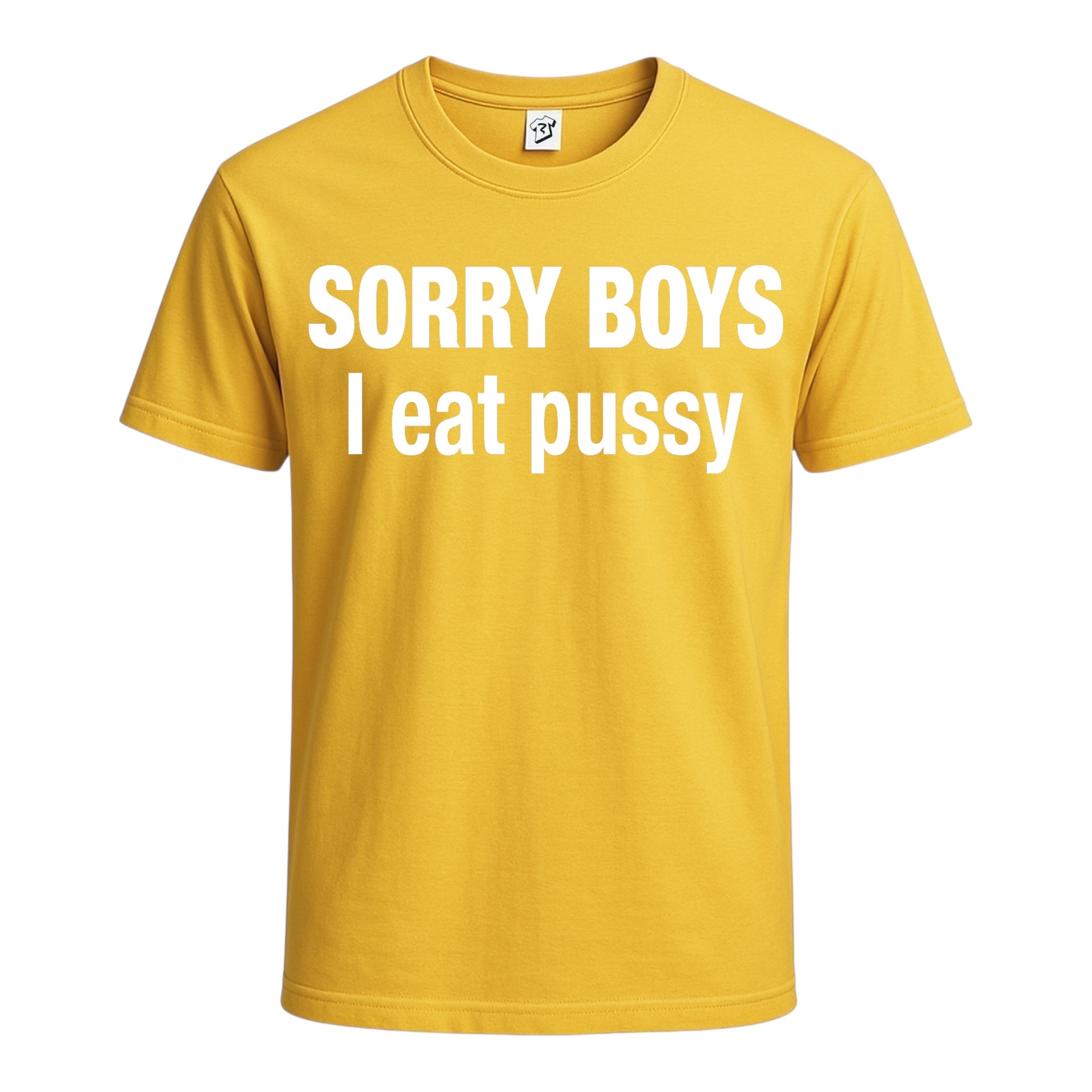 Tees Club graphic tee Sorry Boys I Eat Pussy - Cotton Tee Navy Size 2XL detail