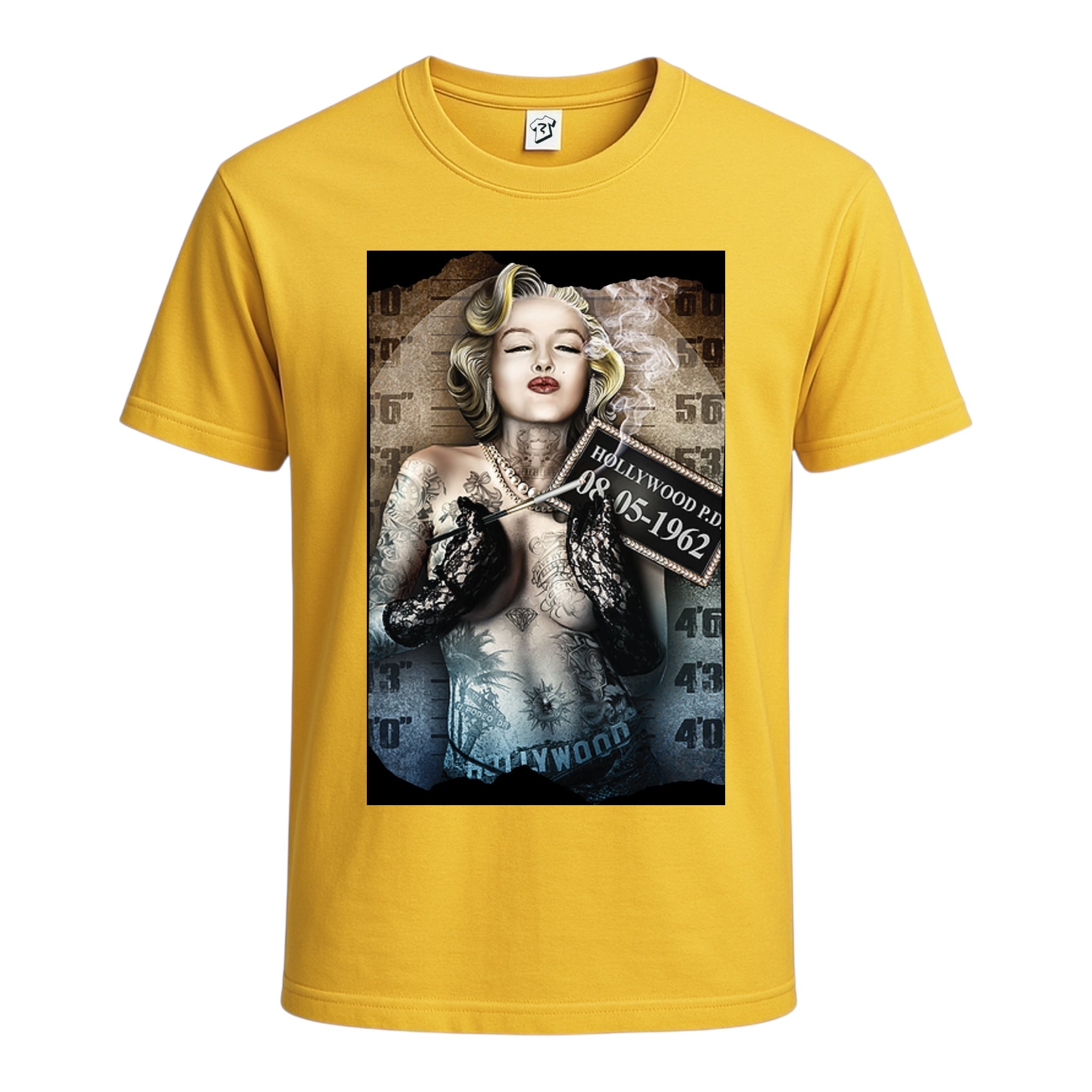 Tees Club graphic tee Marilyn Monroe Hollywood - Cotton Tee Navy Size 3XL detail