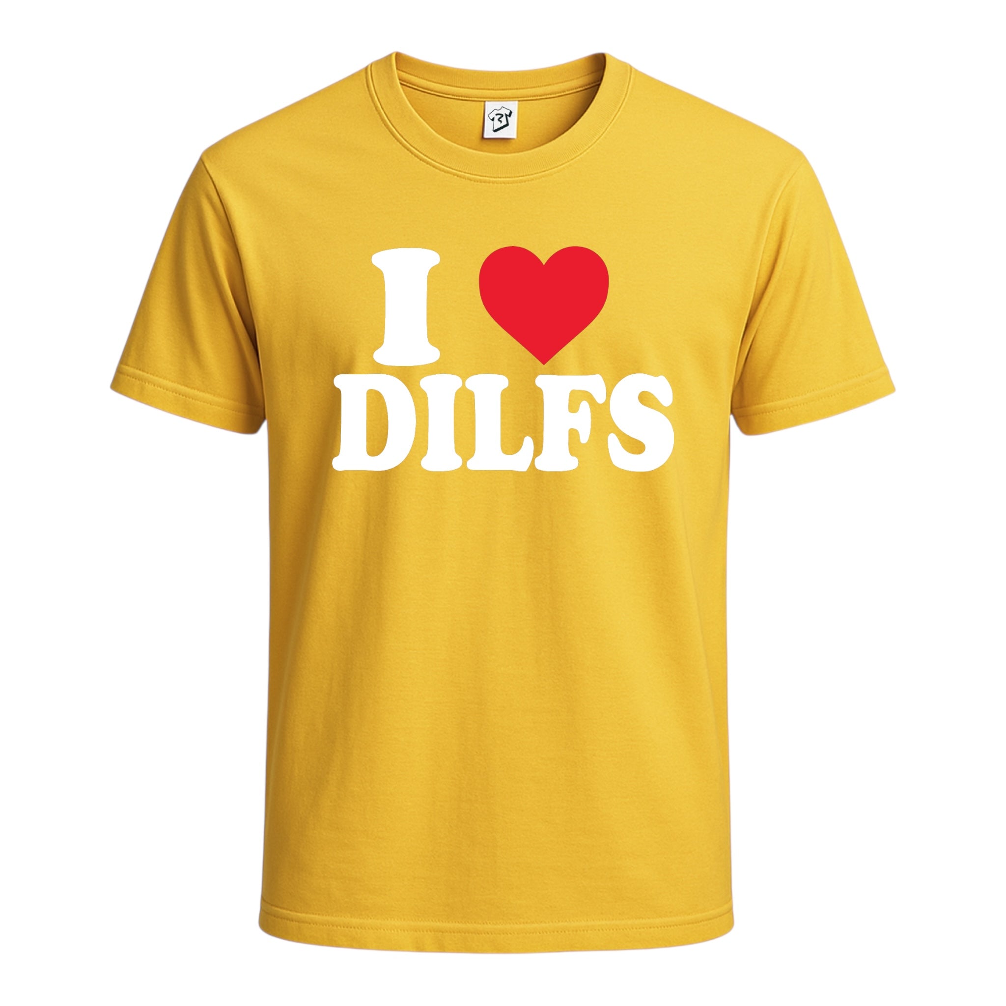 Tees Club graphic tee I Love DILFS - Cotton Tee Navy Size M detail