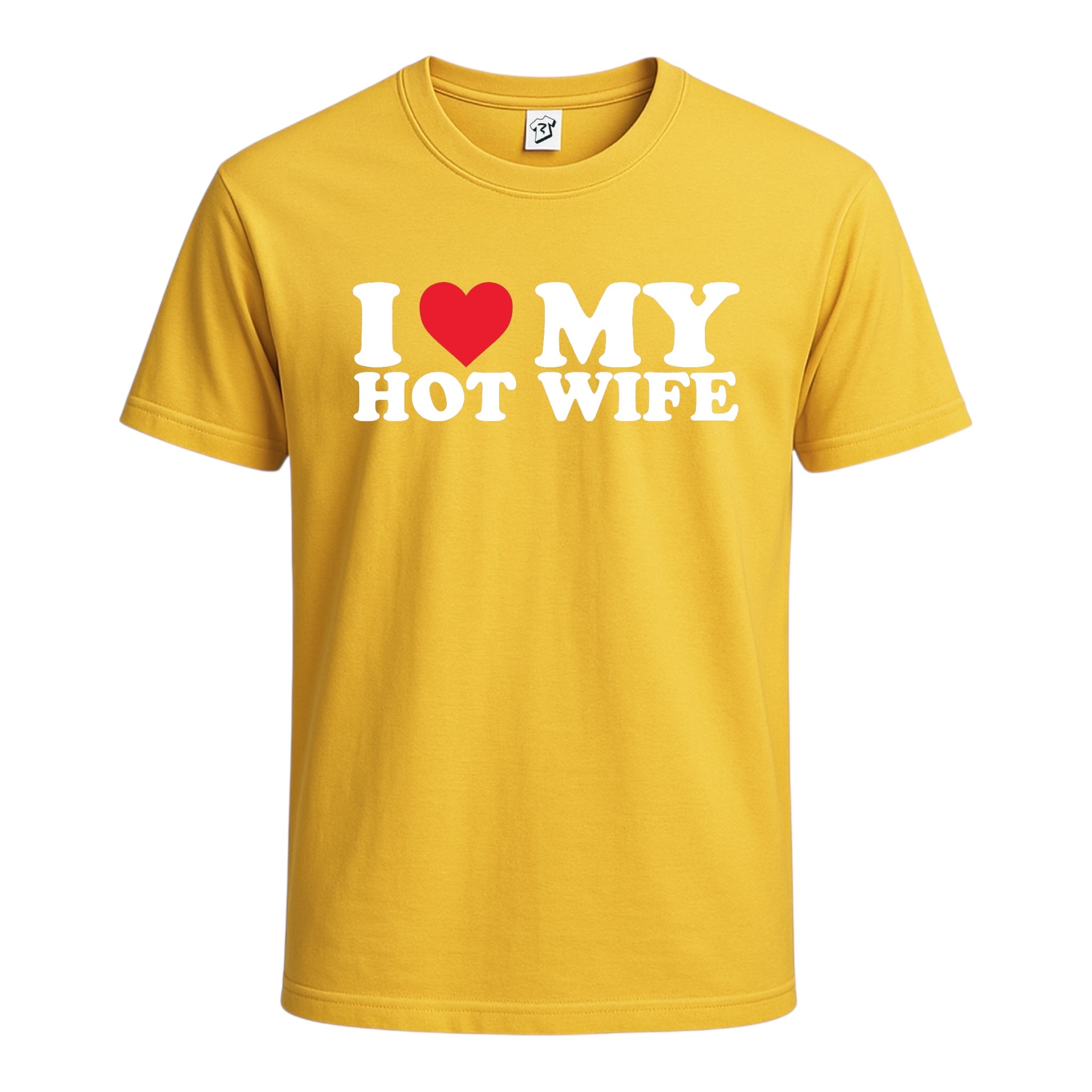 Tees Club graphic tee I Love My Hot Wife - Cotton Tee Navy Size 2XL detail