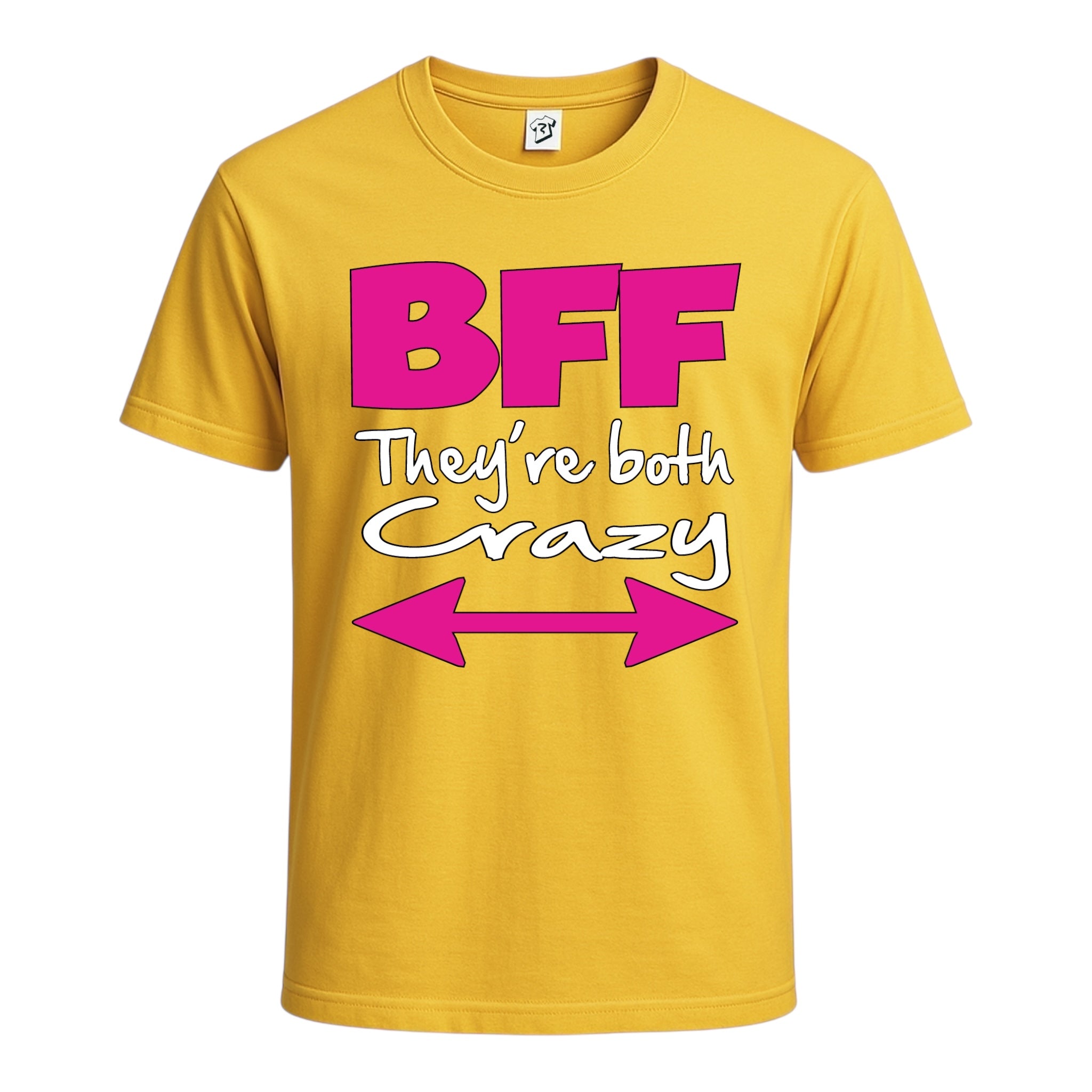 Tees Club graphic tee BFF They're Both Crazy - Cotton Tee Navy Size 2XL detail