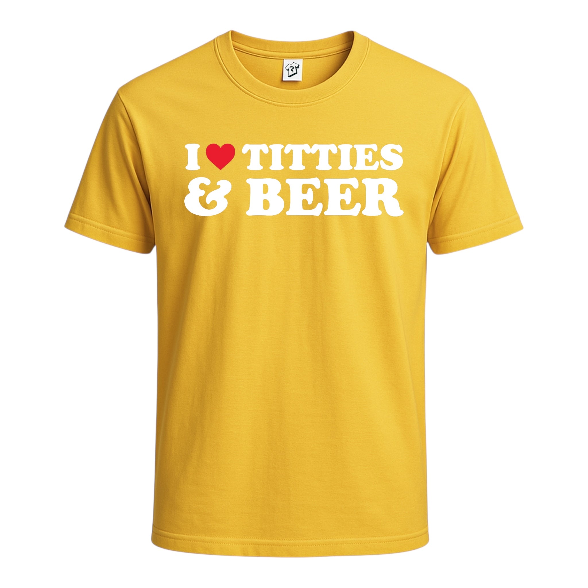 Tees Club graphic tee I Love Titties & Beer - Cotton Tee Navy Size 2XL detail