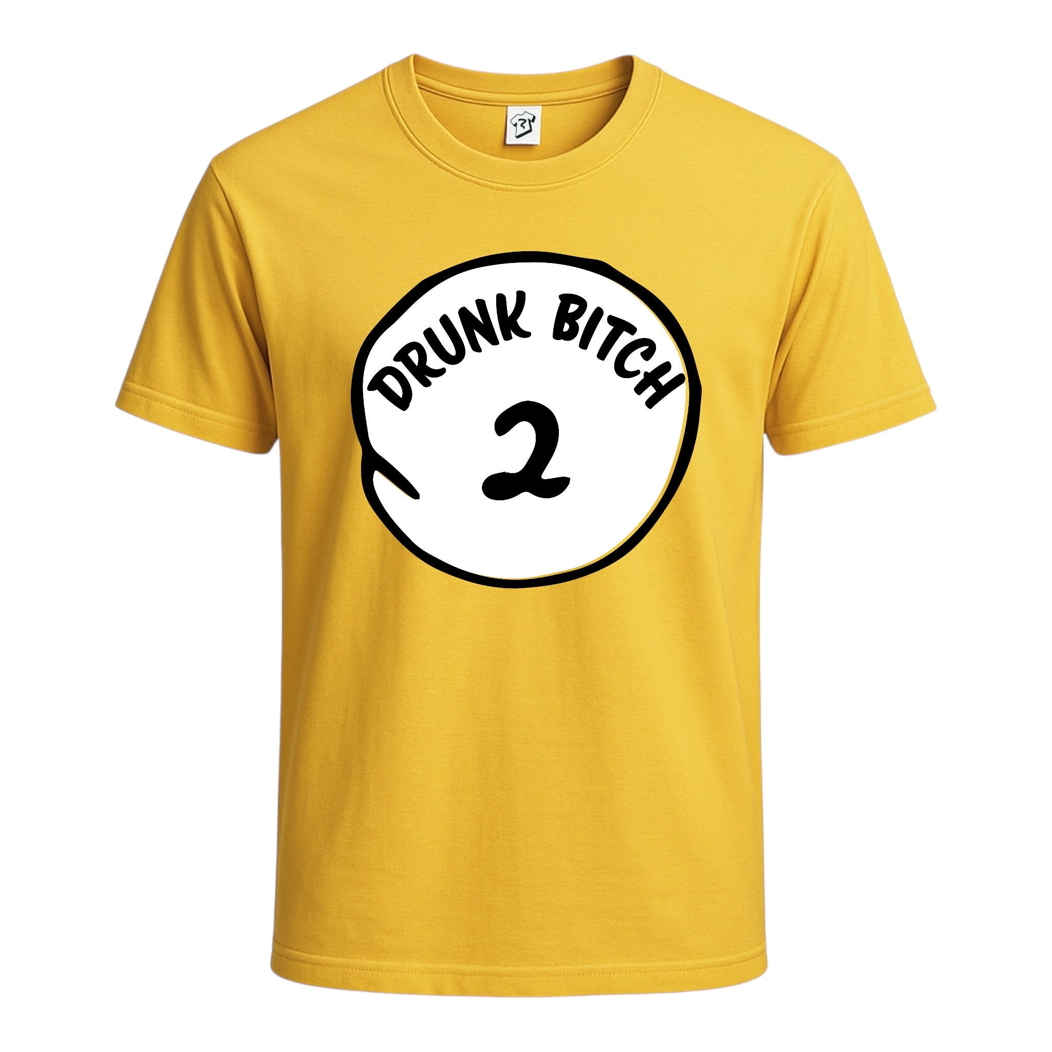 Tees Club graphic tee Drunk Bitch 2 - Cotton Tee Navy Size 3XL detail