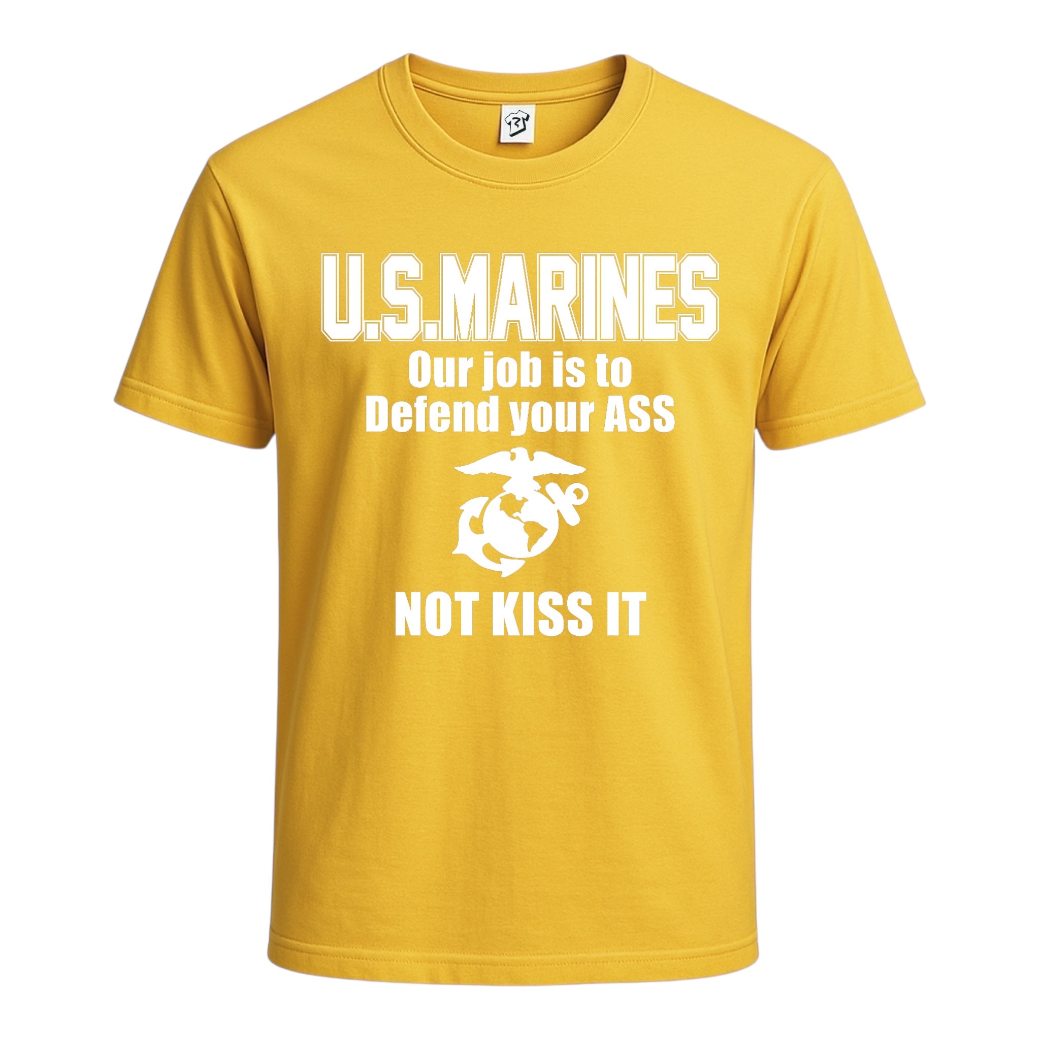 Tees Club graphic tee US Marines My Job Is to Defend Your Ass Not Kiss It - Cotton Tee Navy Size 2XL detail