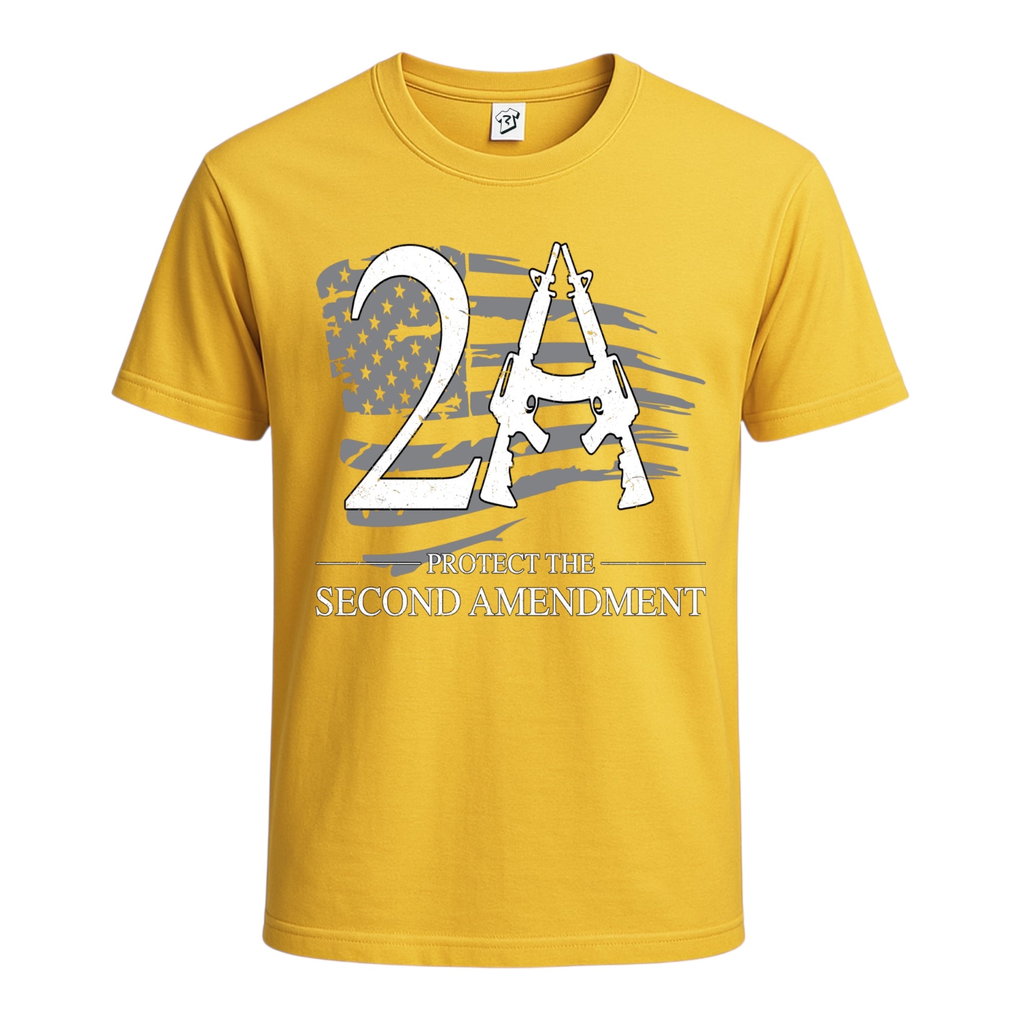 Tees Club graphic tee Protect the Second Amendment - Cotton Tee Navy Size S front view