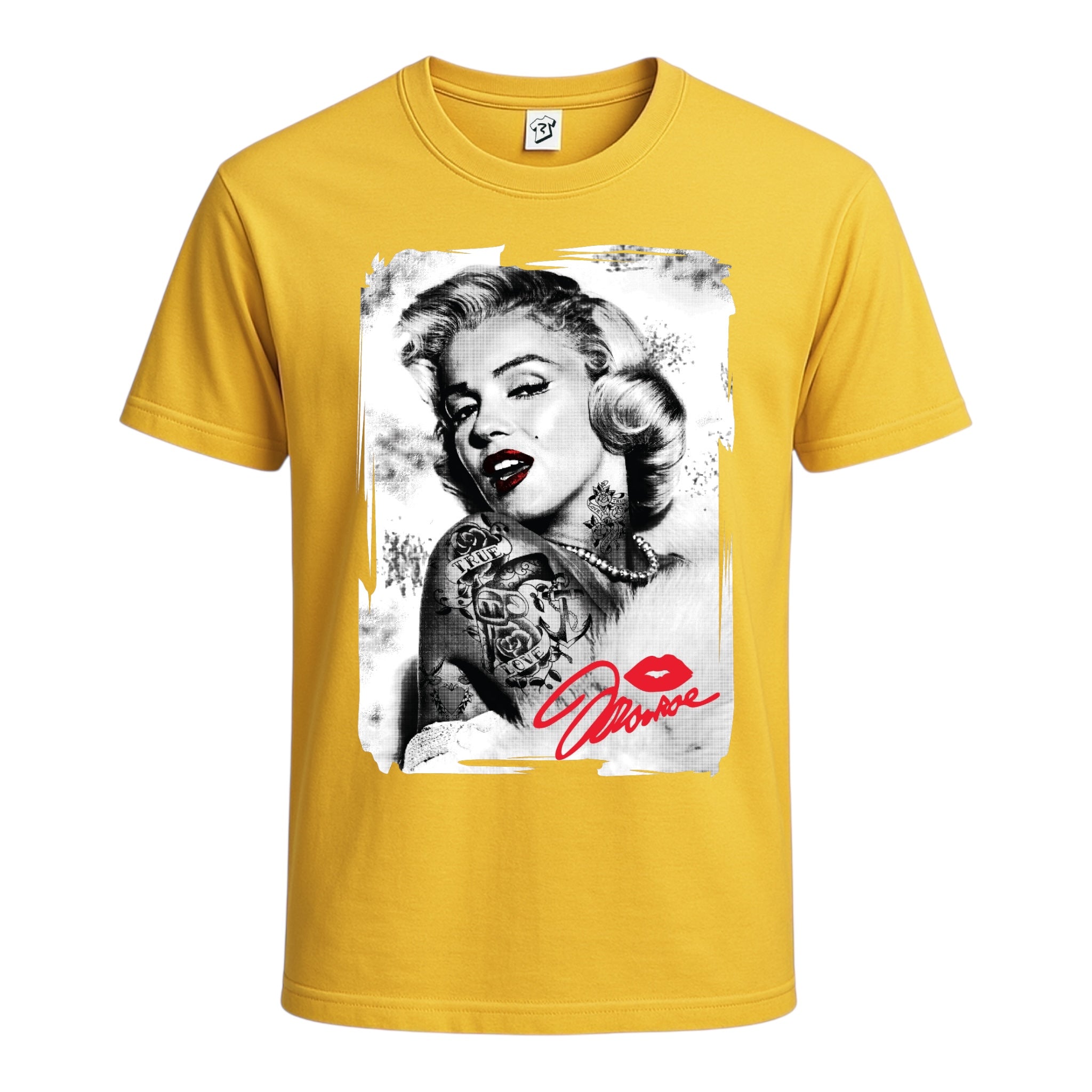 Tees Club graphic tee Marilyn Monroe Kiss - Cotton Tee Navy Size 3XL detail