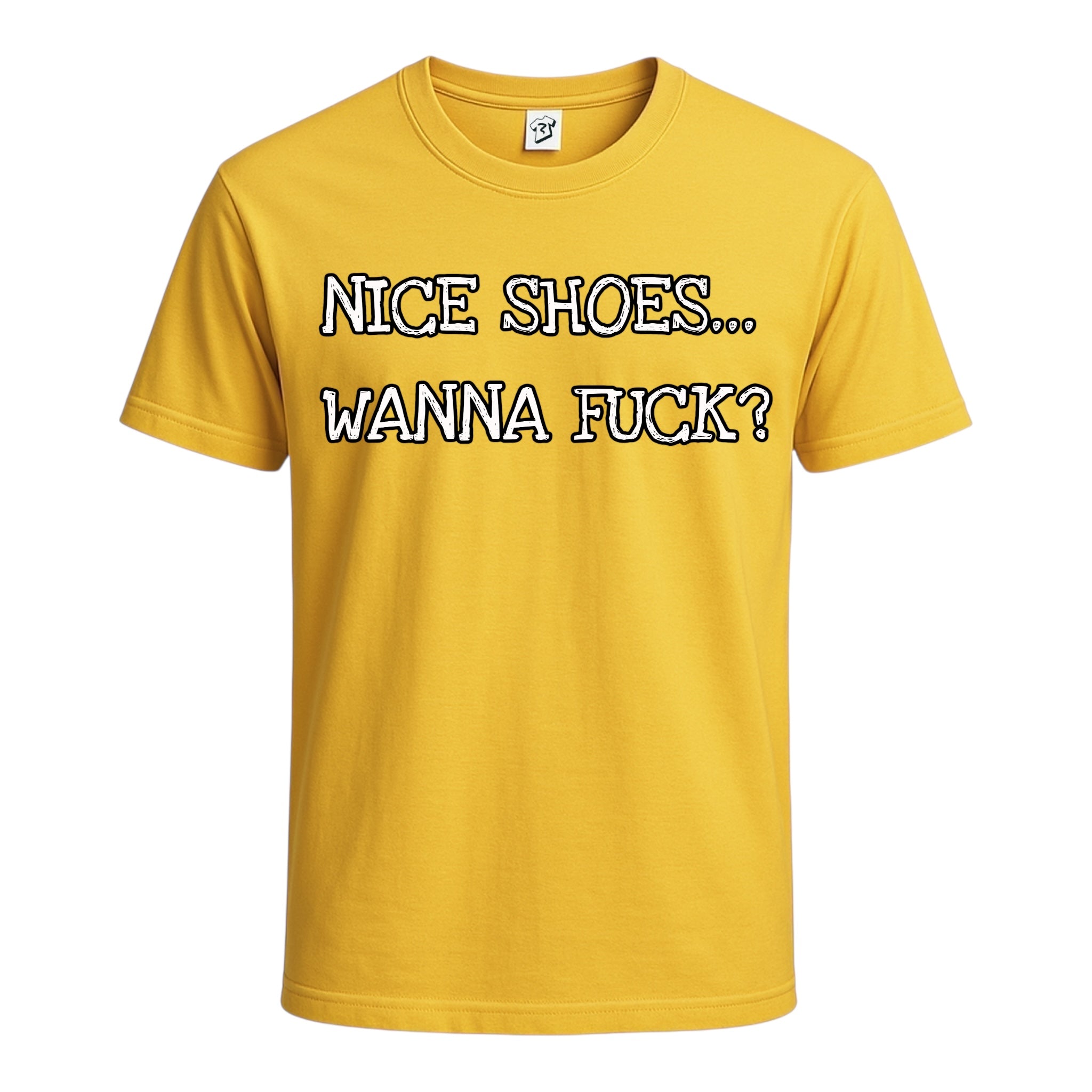 Tees Club graphic tee Nice Shoes...Wanna Fuck? - Cotton Tee Navy Size 3XL detail