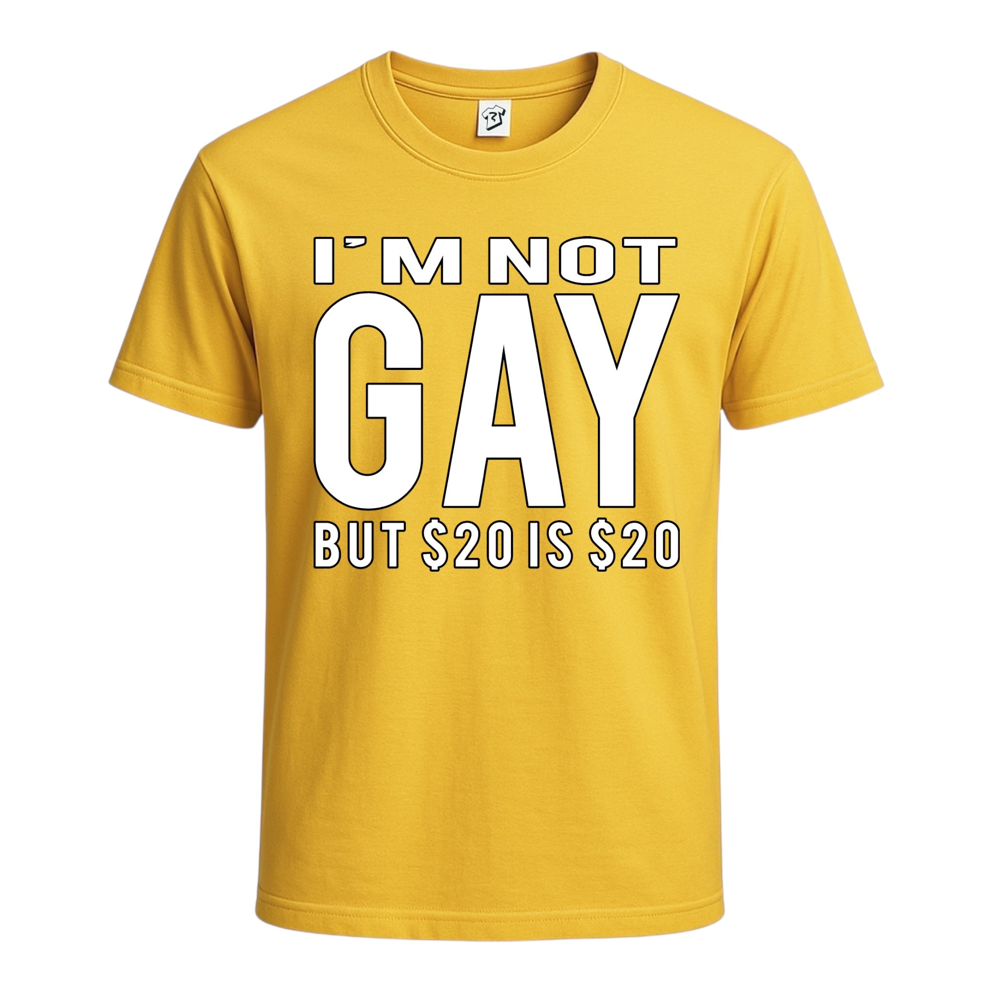Tees Club graphic tee I'm Not Gay But $20 Is $20 - Cotton Tee Navy Size 3XL detail