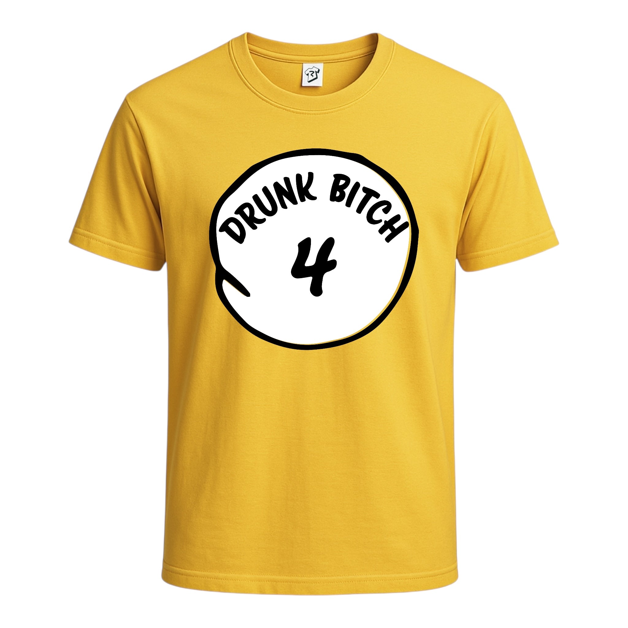 Tees Club graphic tee Drunk Bitch 4 - Cotton Tee Navy Size 3XL detail