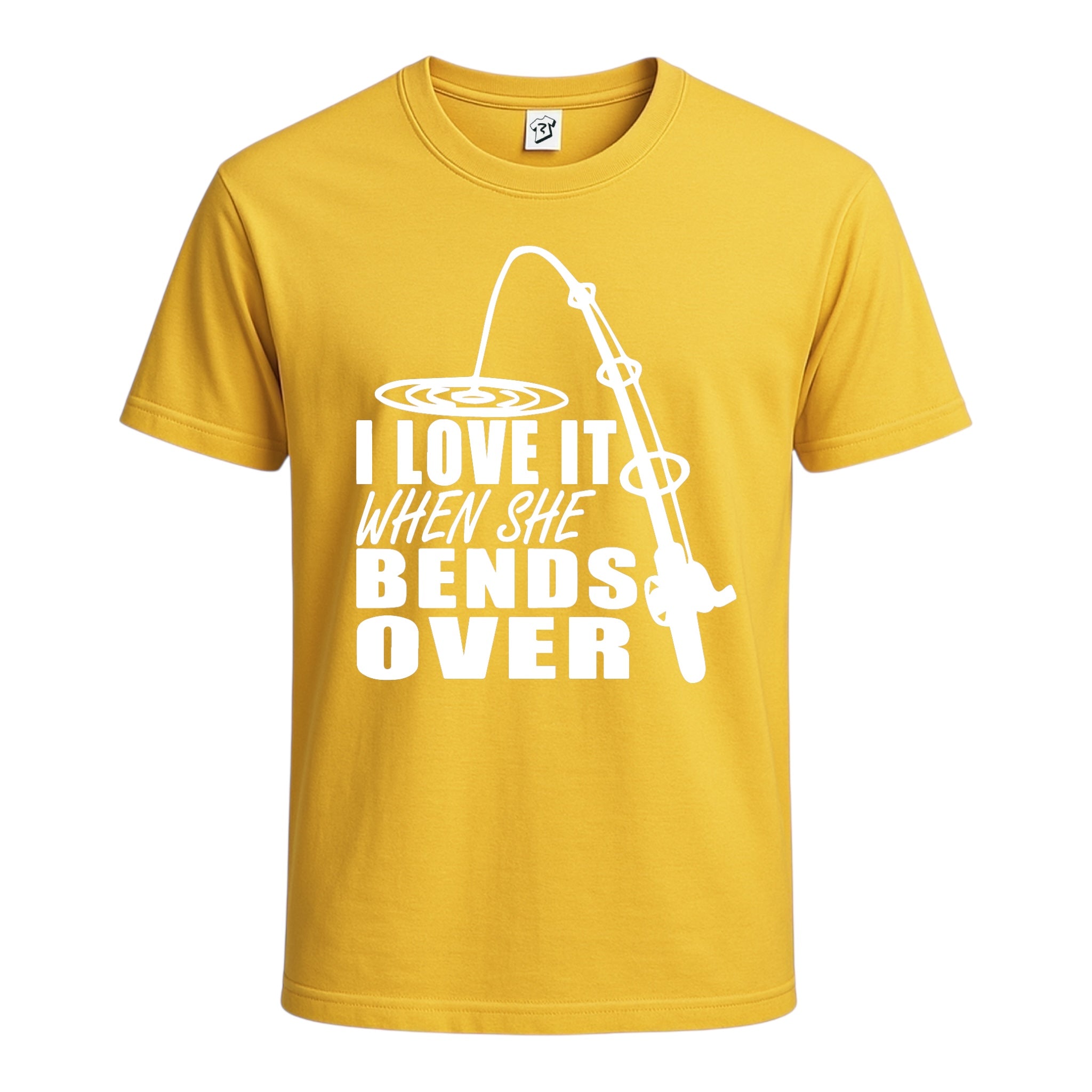 Tees Club graphic tee I Love It When She Bends Over - Cotton Tee Navy Size 2XL detail