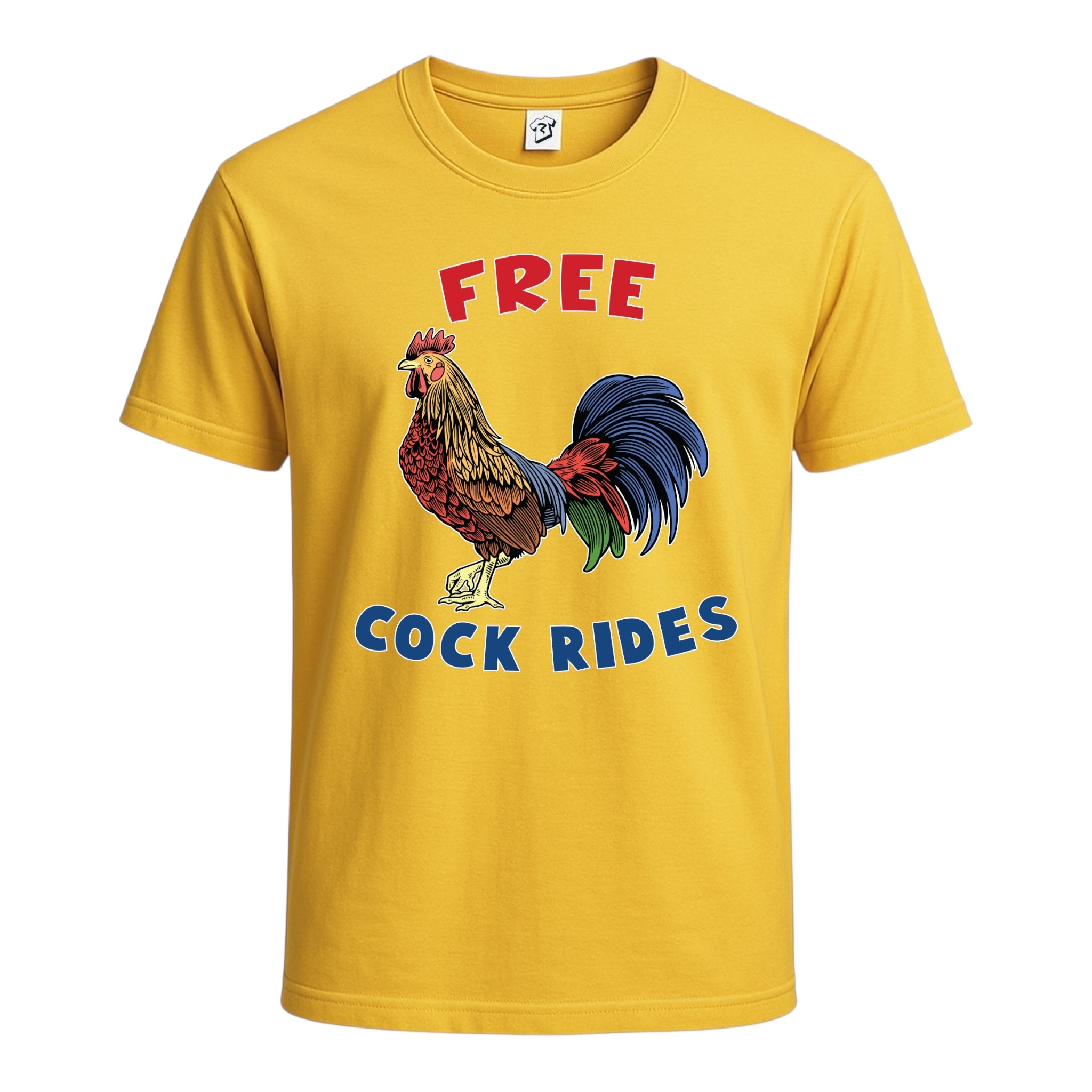 Tees Club graphic tee Free Cock Rides - Cotton Tee Navy Size S front view