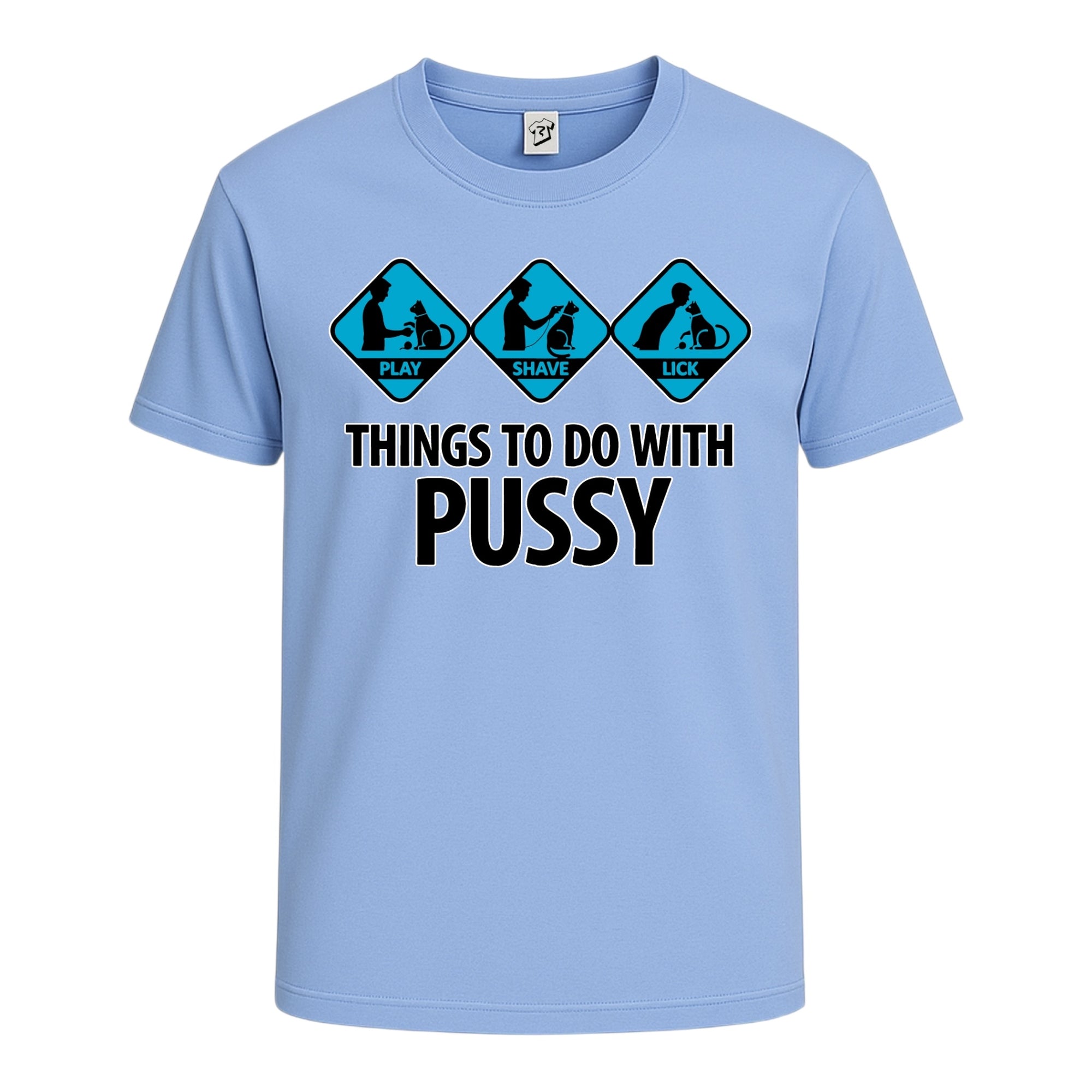 Tees Club graphic tee Things To Do With Pussy - Cotton Tee Navy Size S back view