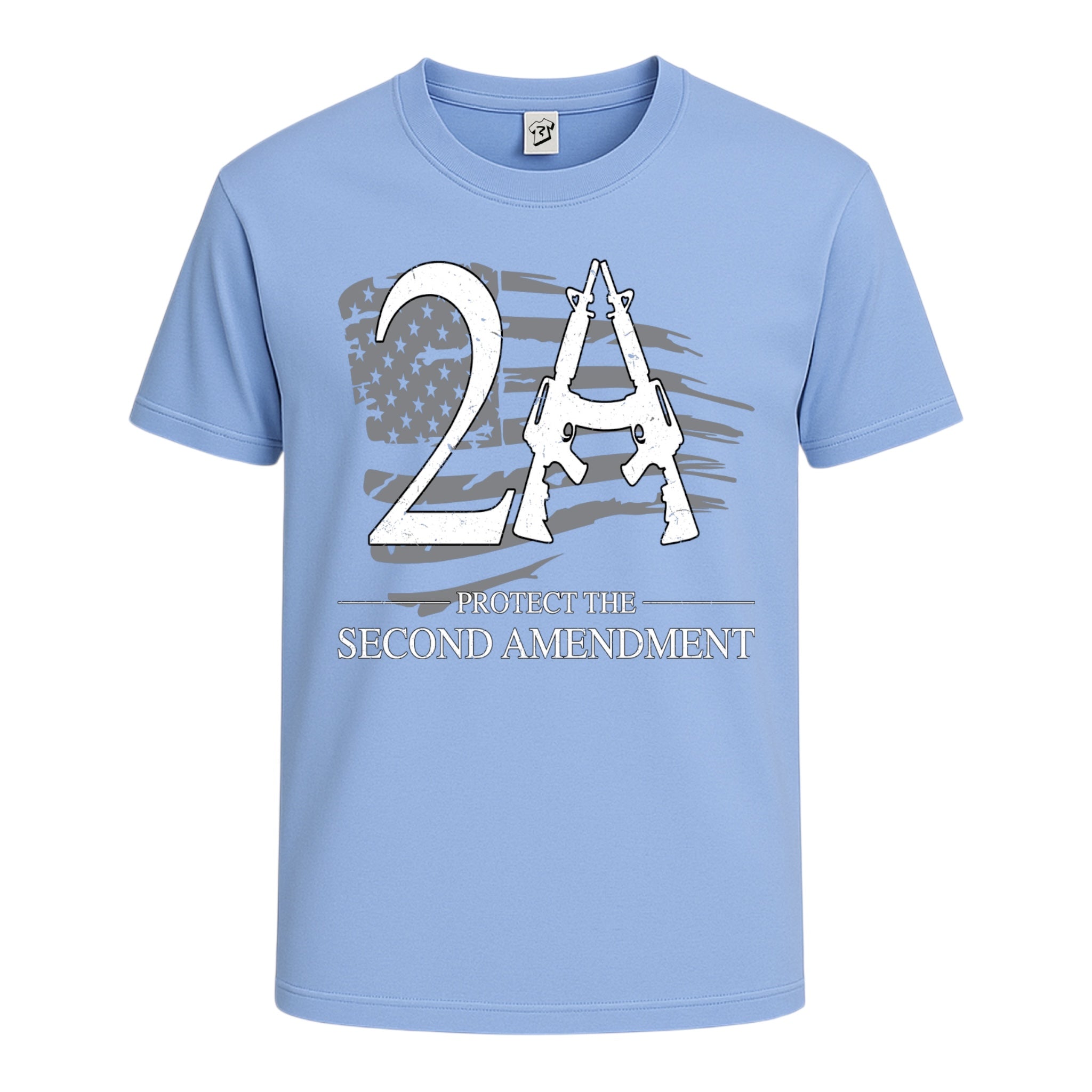 Tees Club graphic tee Protect the Second Amendment - Cotton Tee Navy Size XL detail