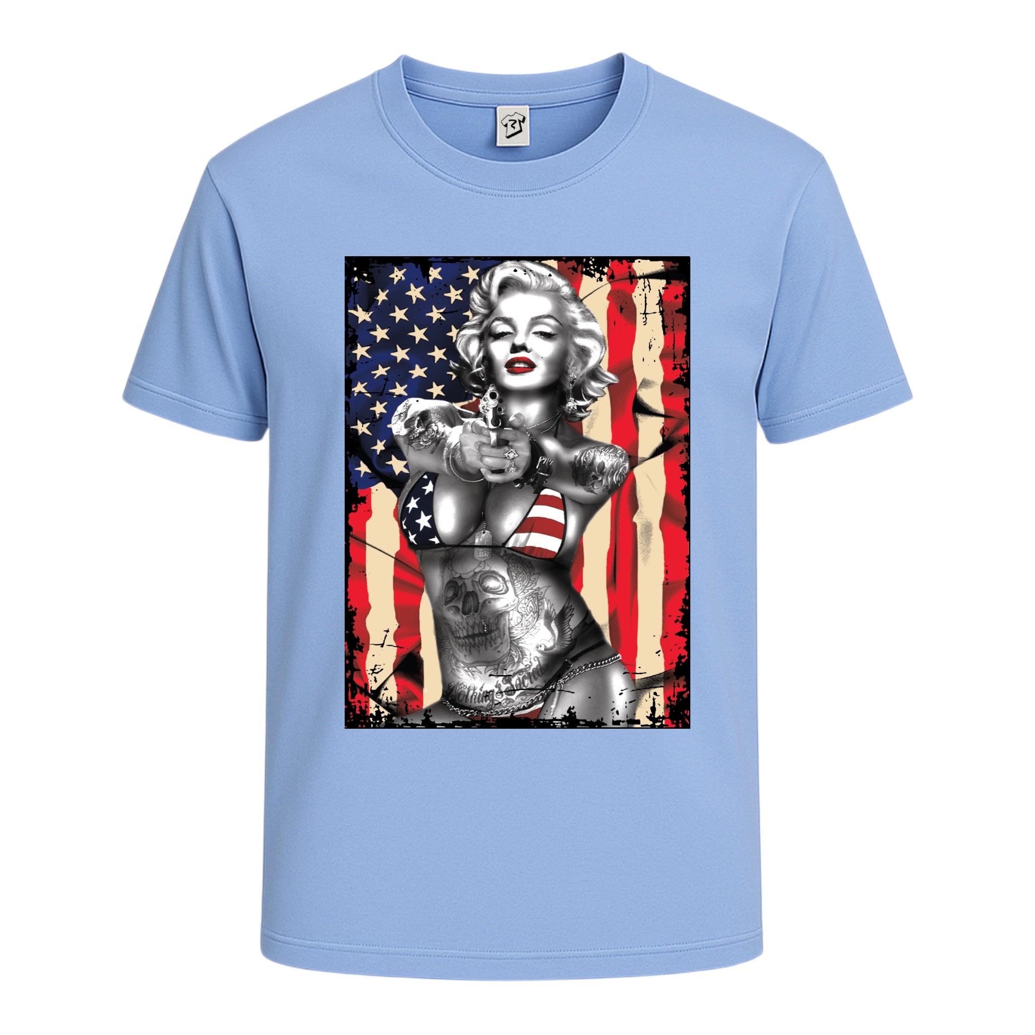 Tees Club graphic tee Marilyn Monroe USA - Cotton Tee Navy Size L detail
