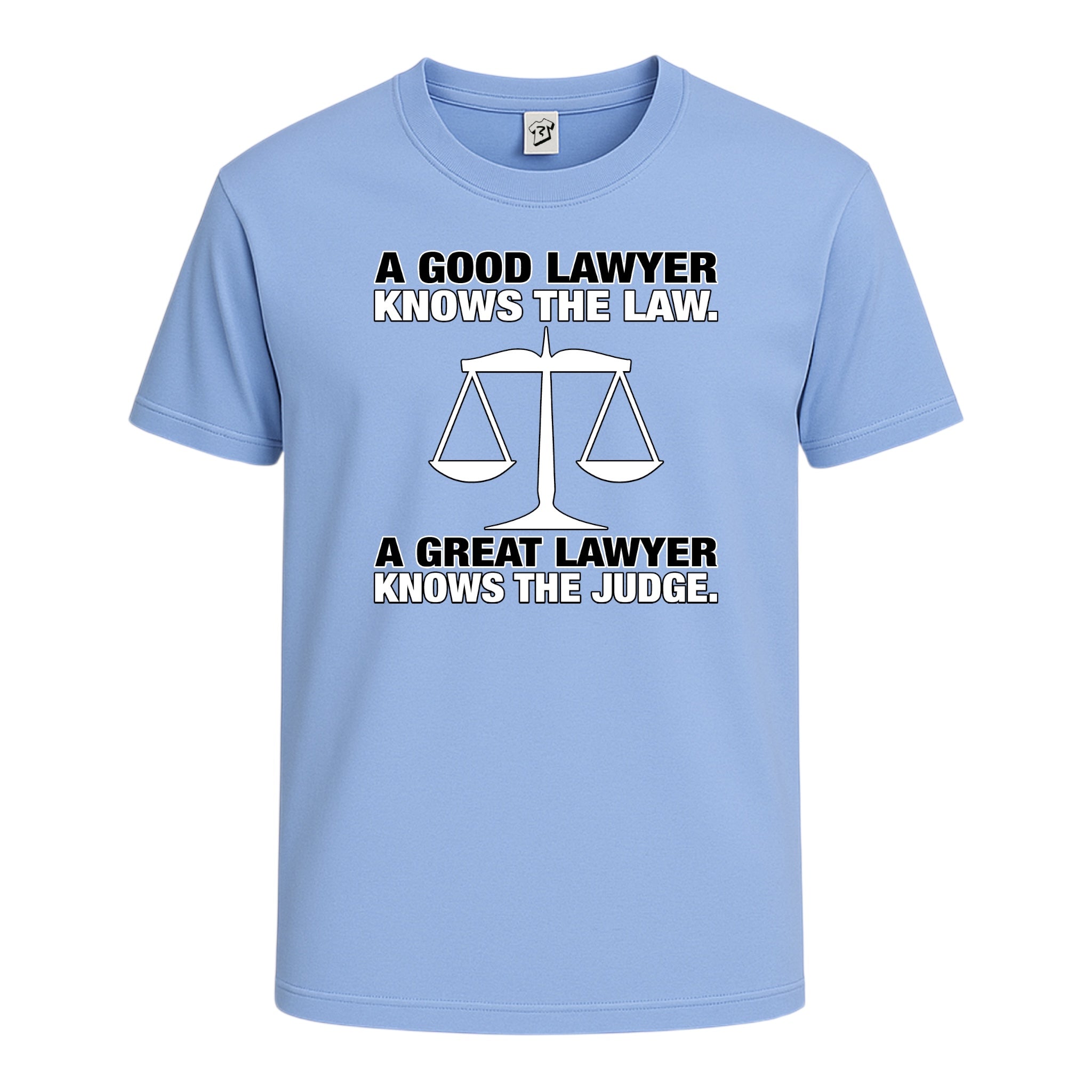 Tees Club graphic tee A Good Lawyer Knows the Law - Cotton Tee Navy Size L detail