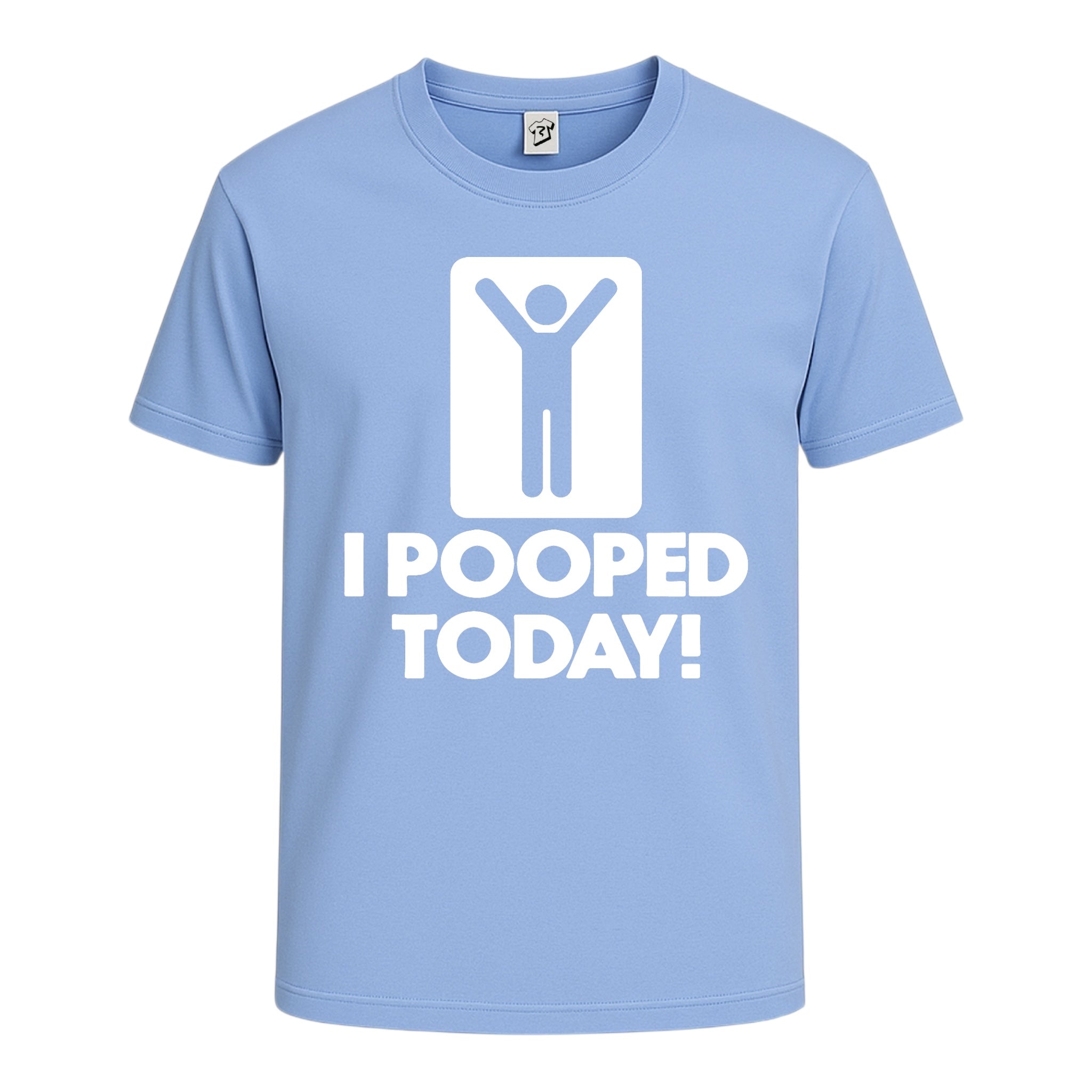 Tees Club graphic tee I Pooped Today - Cotton Tee Navy Size L detail