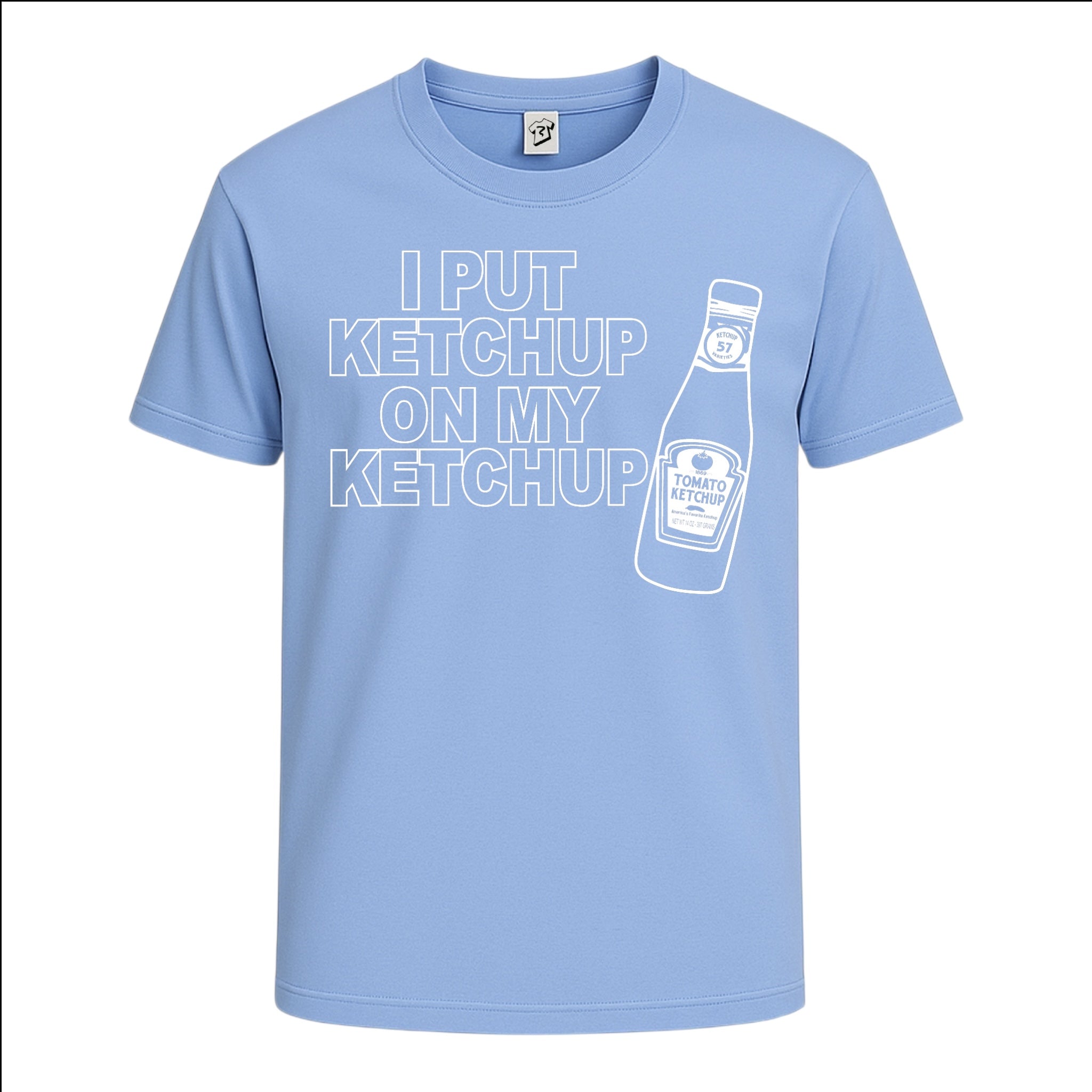 Tees Club graphic tee I Put Ketchup on My Ketchup - Cotton Tee Navy Size XL detail