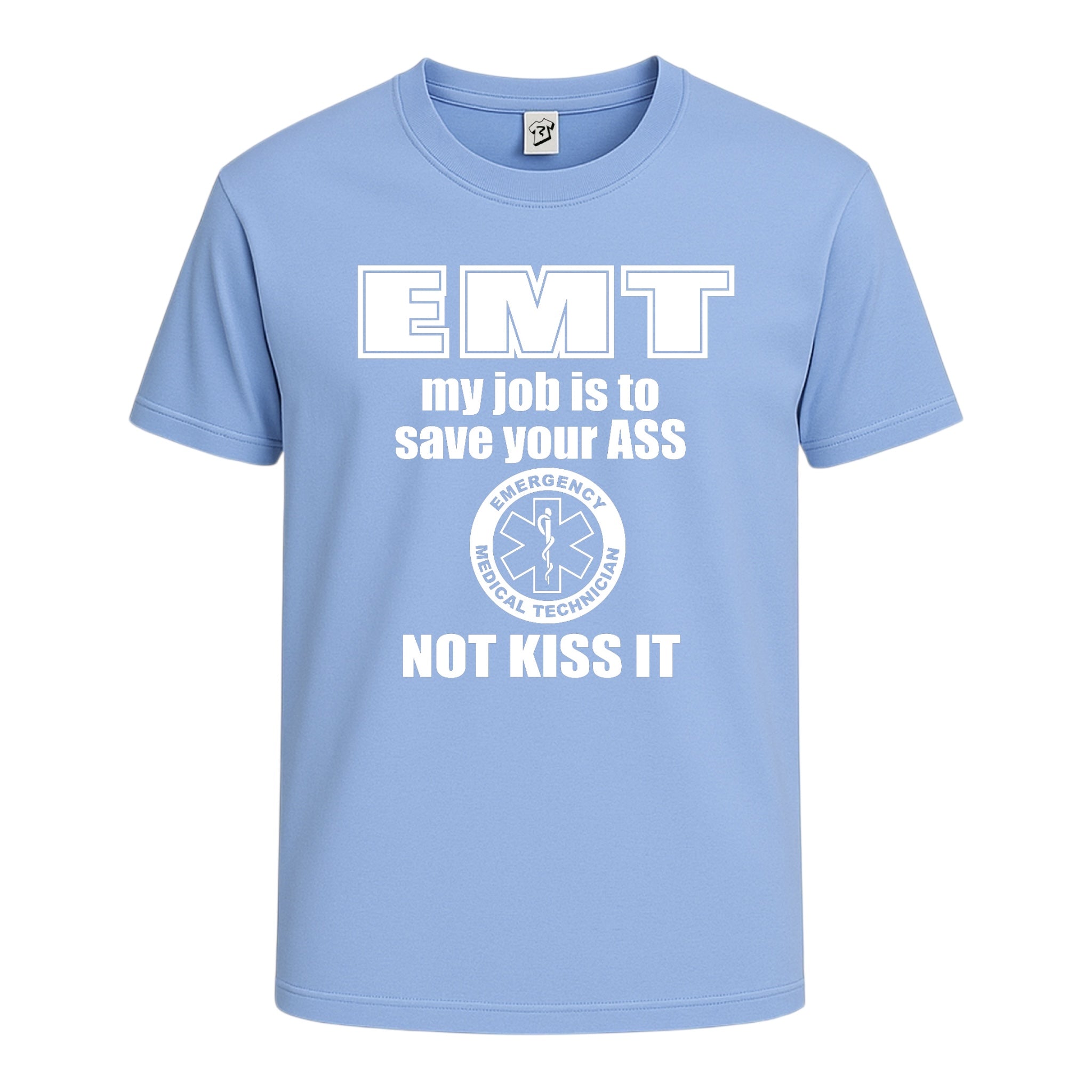 Tees Club graphic tee EMT My Job Is to Save Your Ass Not Kiss It - Cotton Tee Navy Size L detail